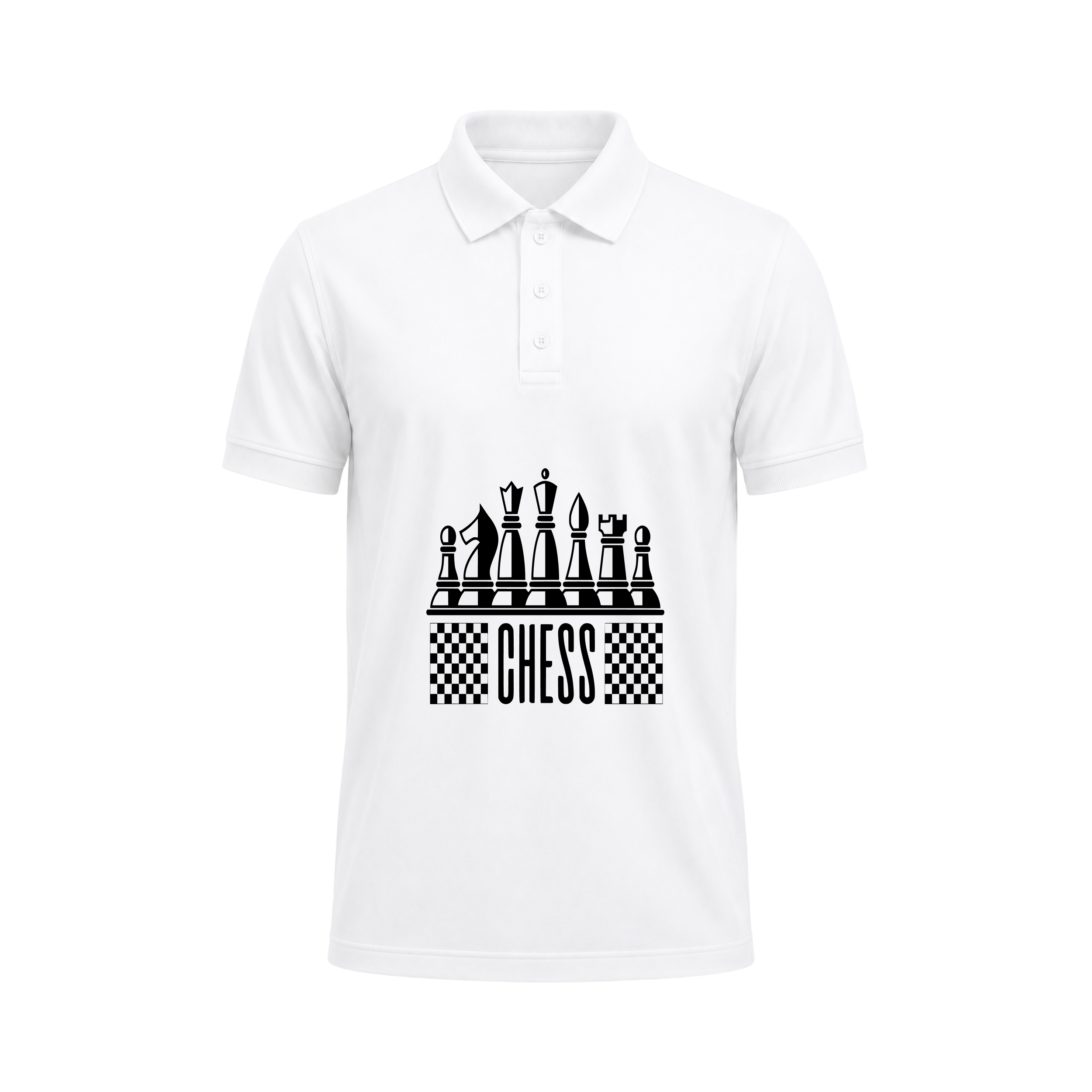 SIIEGE Classic Chess Polo Cotton  T-Shirt For Men