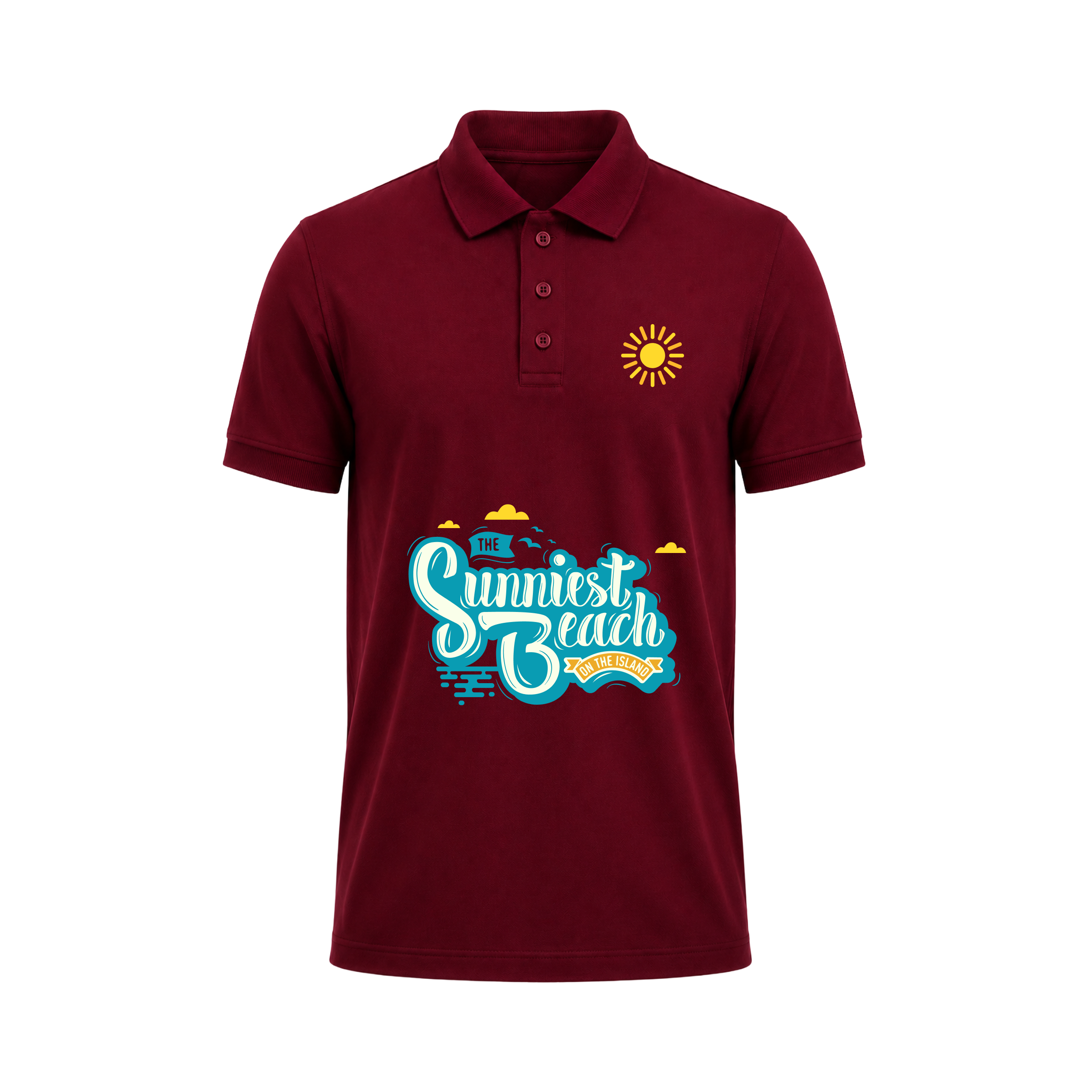 SIIEGE Sunniest Beach Polo T-Shirt For Men