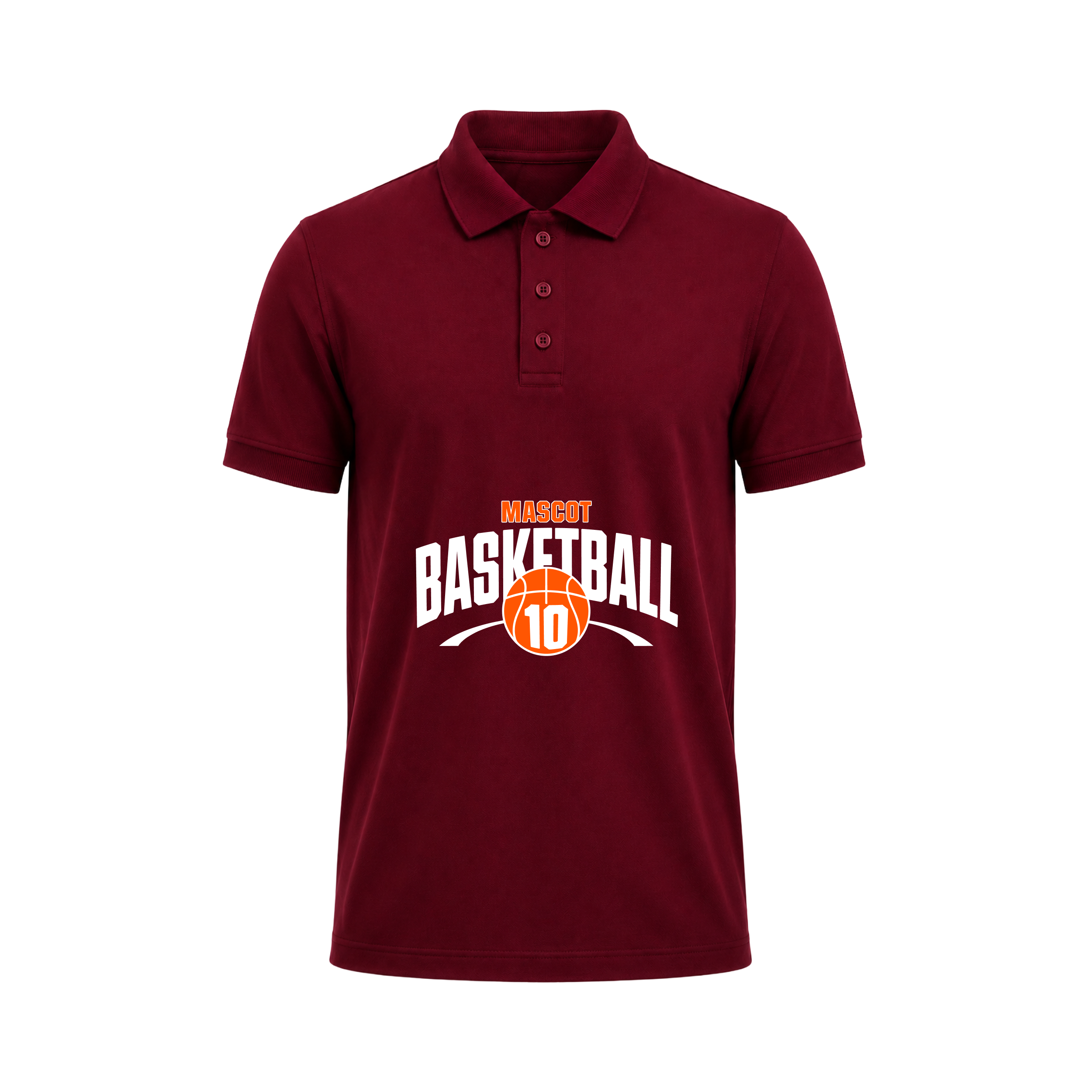 SIIEGE Mascot Basketball Polo T-Shirt For Men