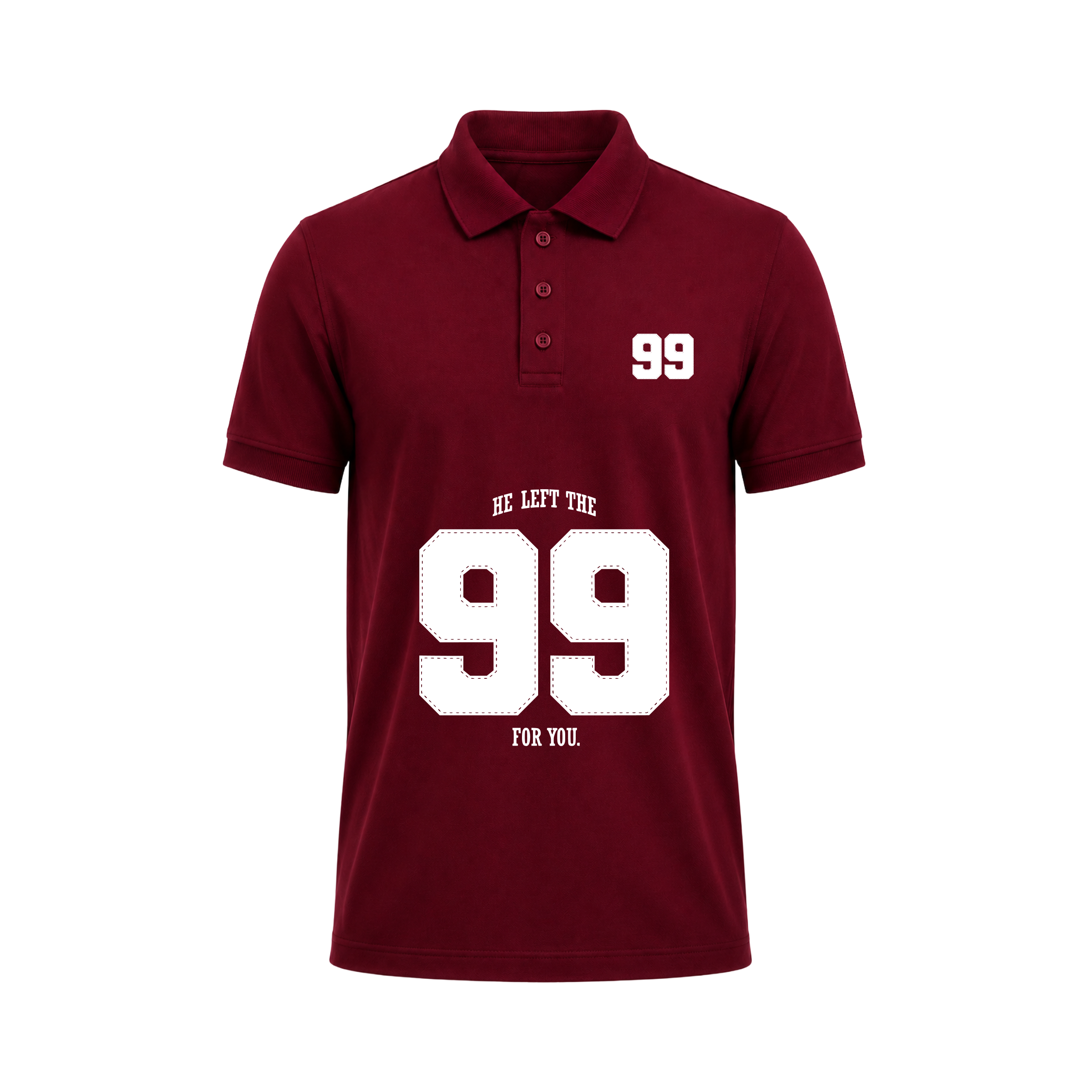 SIIEGE Retro Varsity 99 Polo T-Shirt For Men