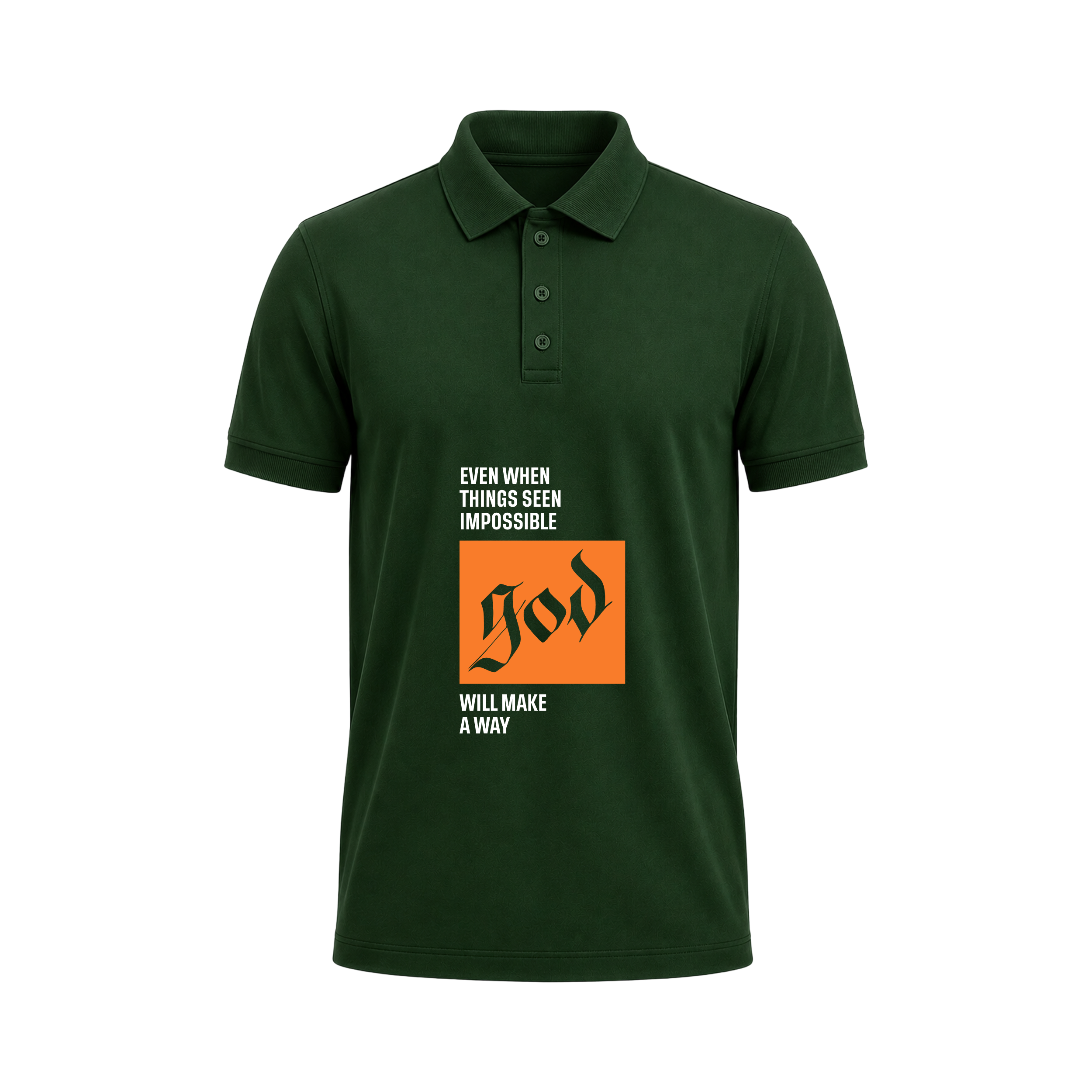SIIEGE God Will Make A Way Polo T-Shirt For Men