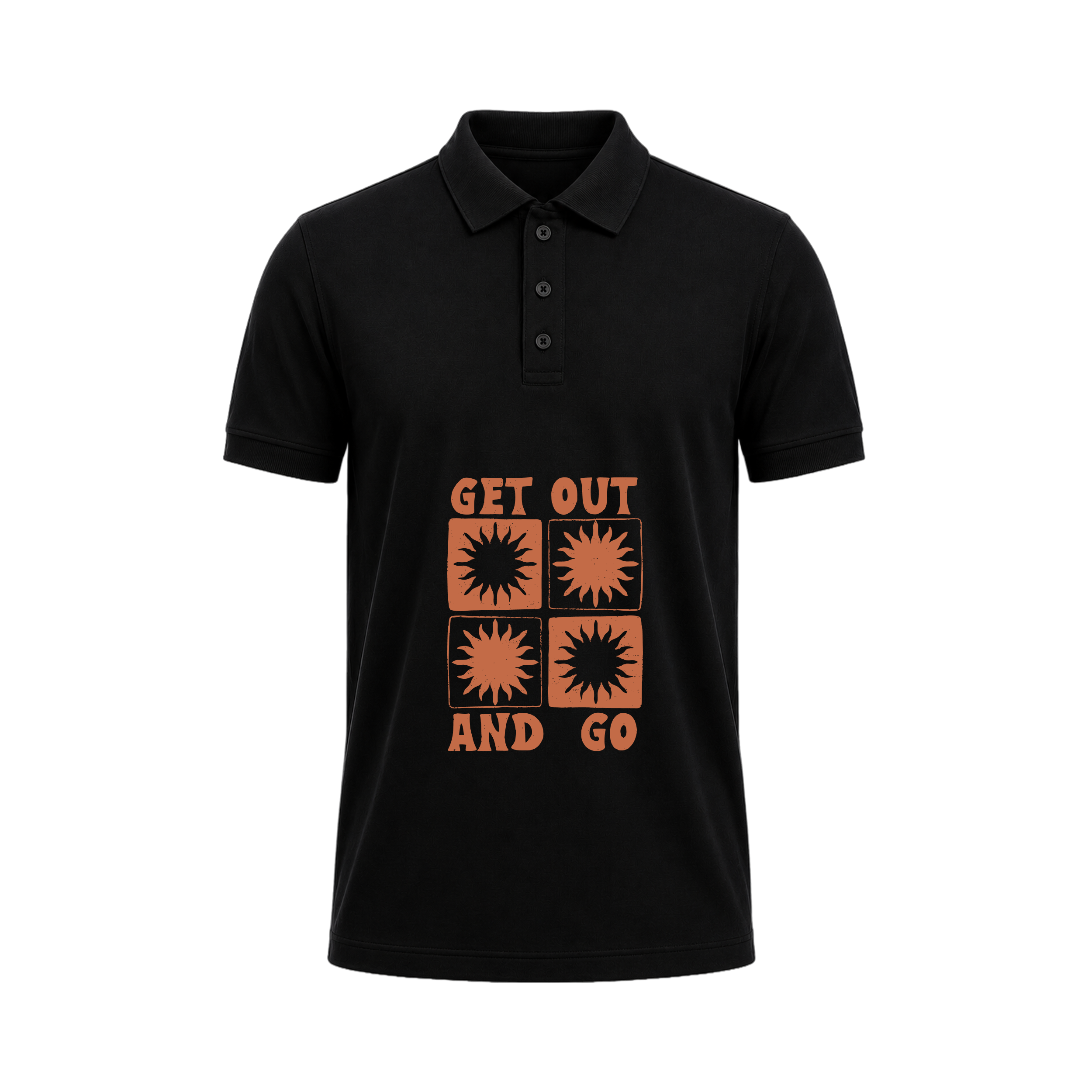 SIIEGE Get Out And Go Polo Neck T-Shirt For Men