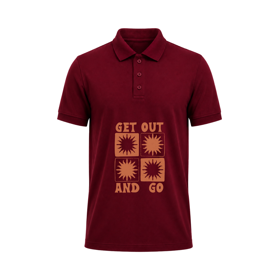 SIIEGE Get Out And Go Polo Neck T-Shirt For Men