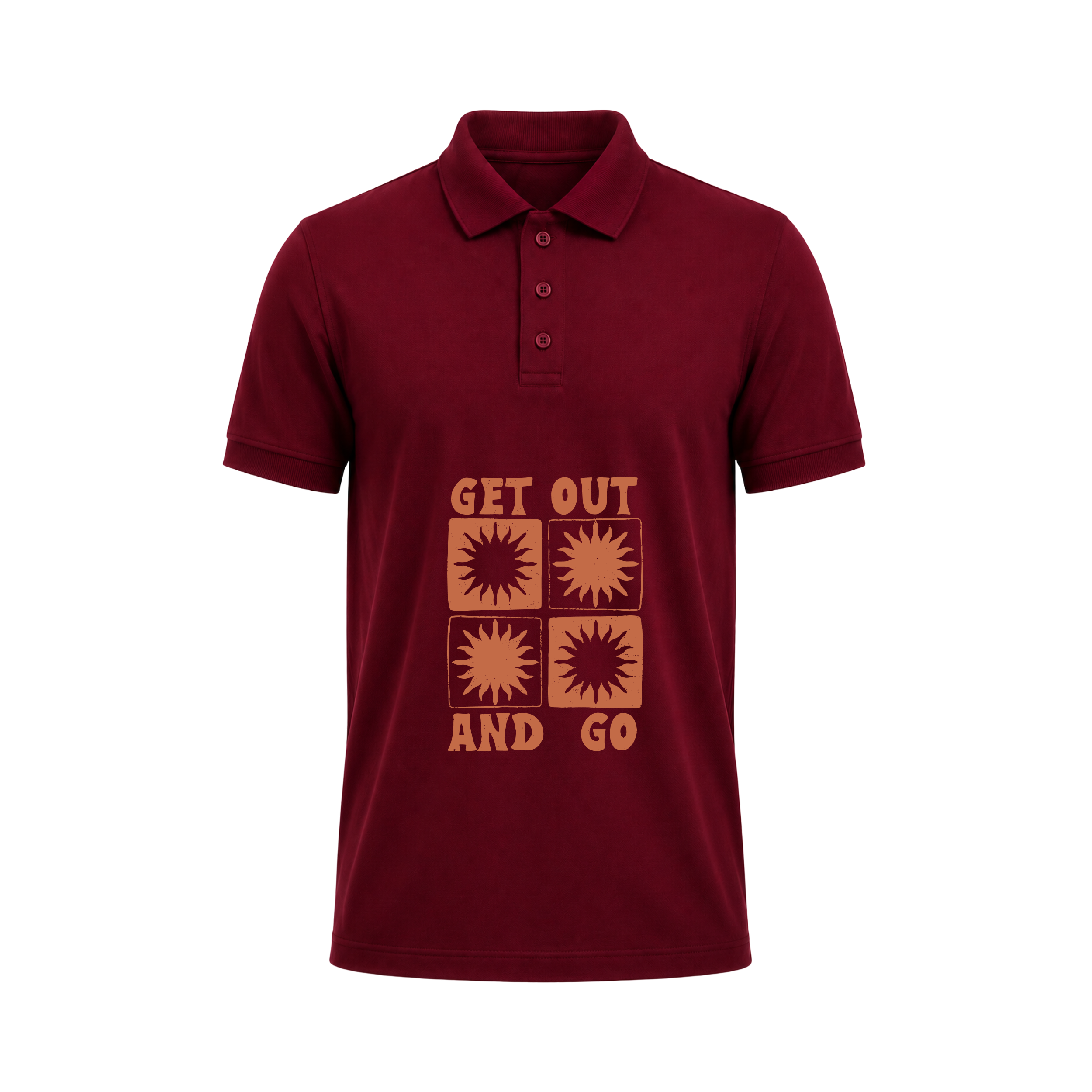 SIIEGE Get Out And Go Polo Neck T-Shirt For Men