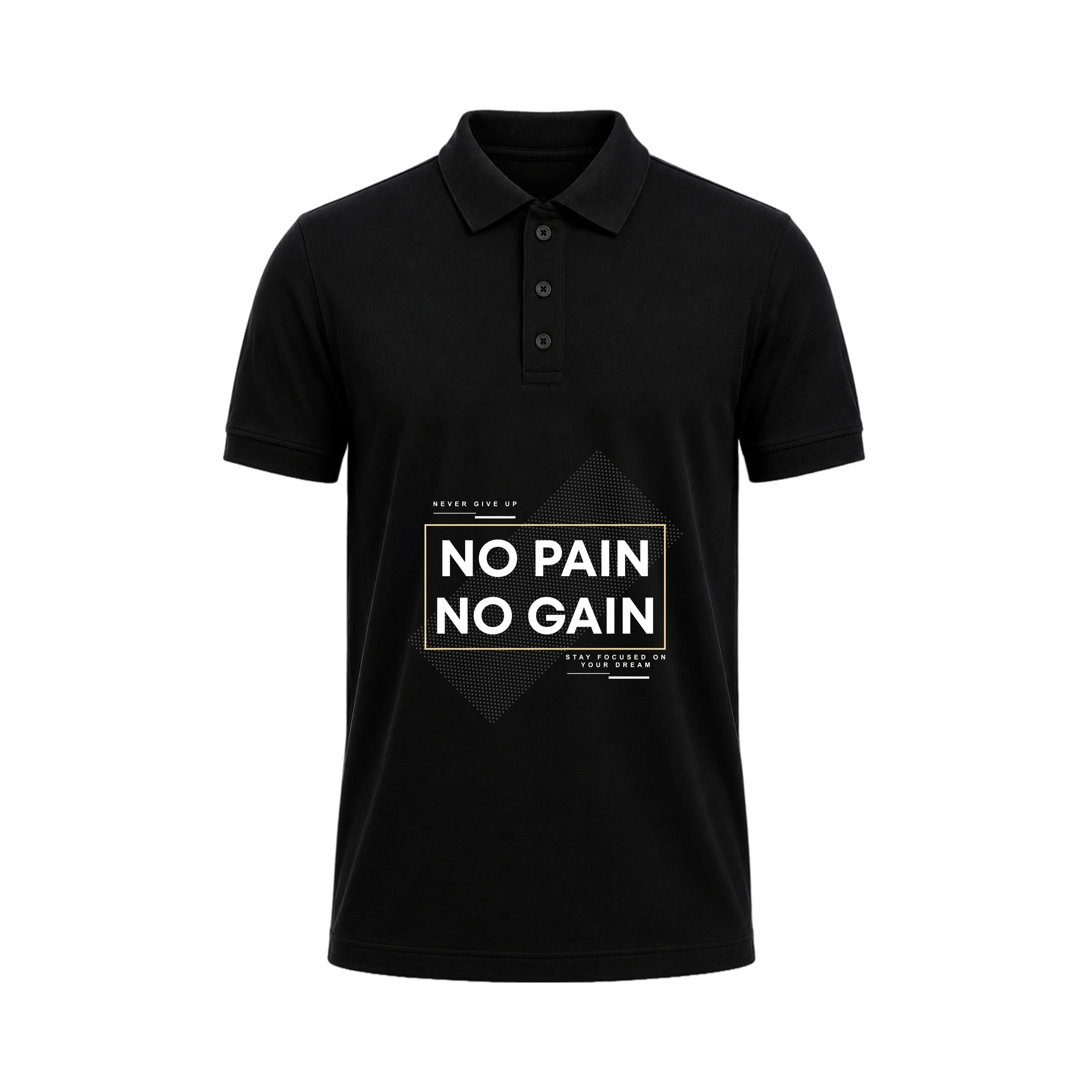 SIIEGE No Pain No Gain Polo T-Shirt For Men