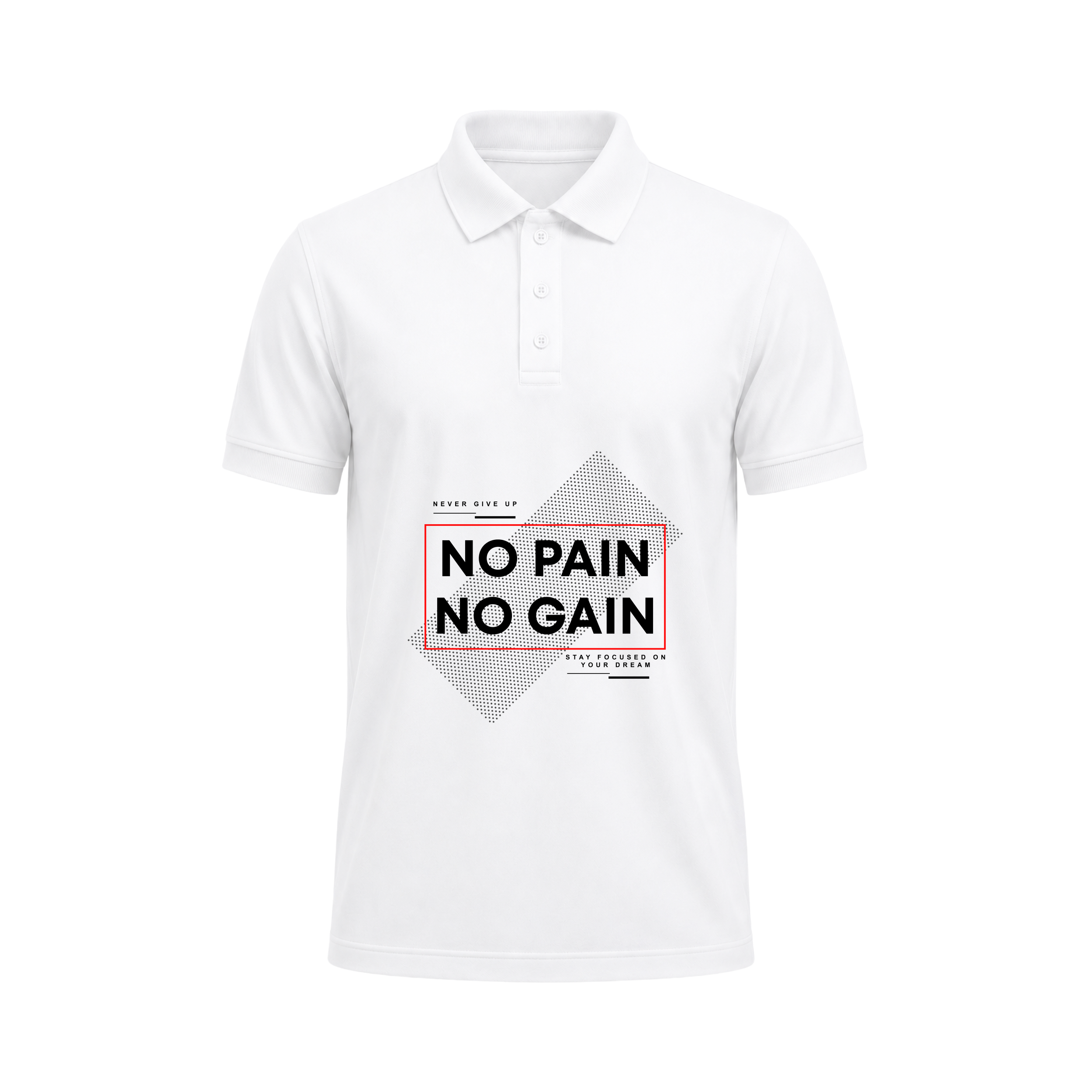 SIIEGE No Pain No Gain Polo T-Shirt For Men