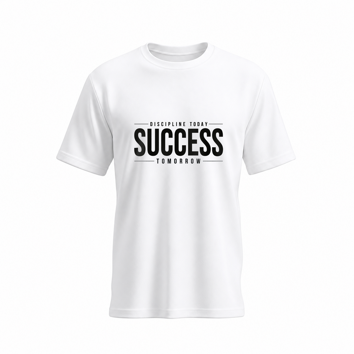 RN1001WSiiege Success Mindset Cotton White T-Shirt for Men