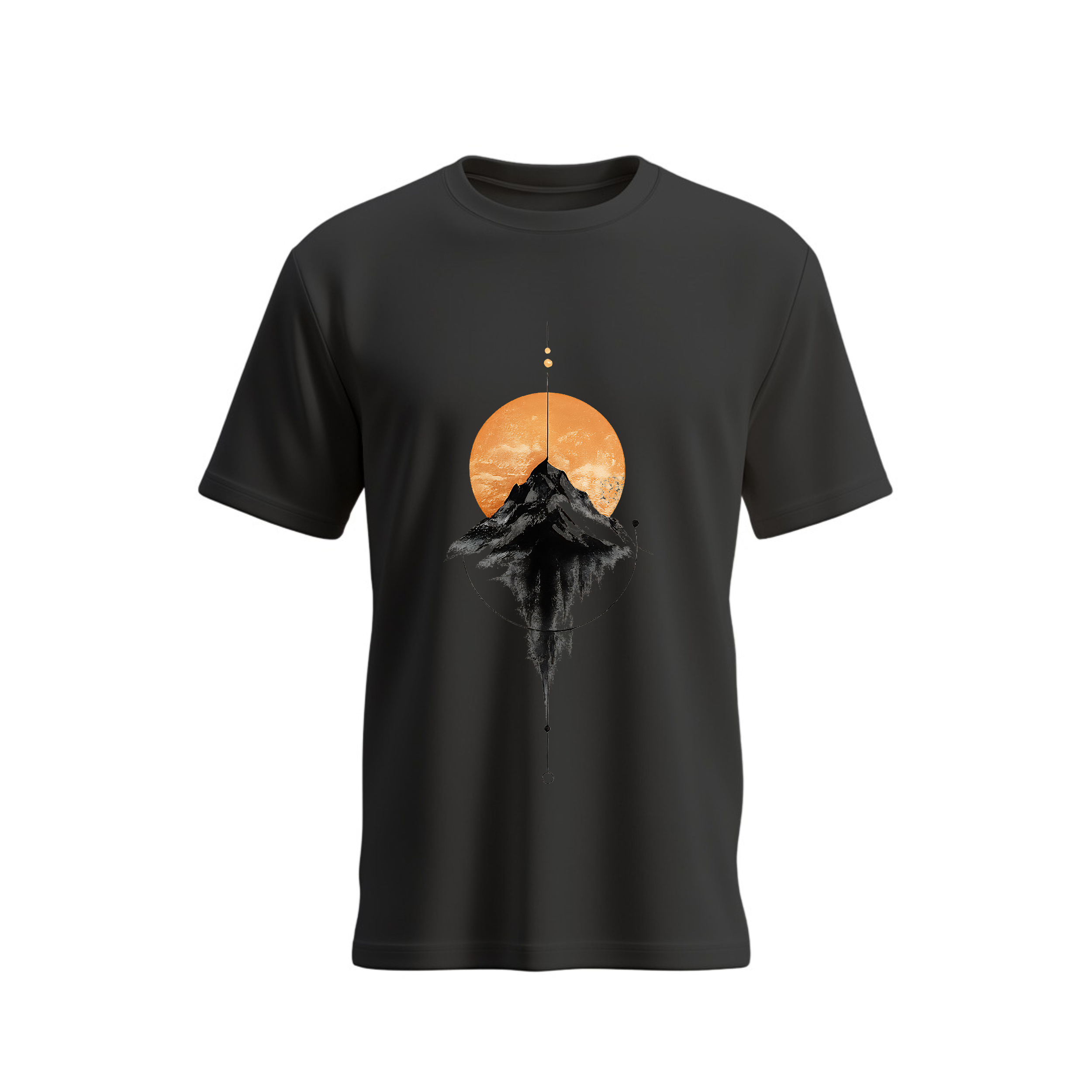 Siiege Minimal Mountain Art Cotton T-Shirt for Men
