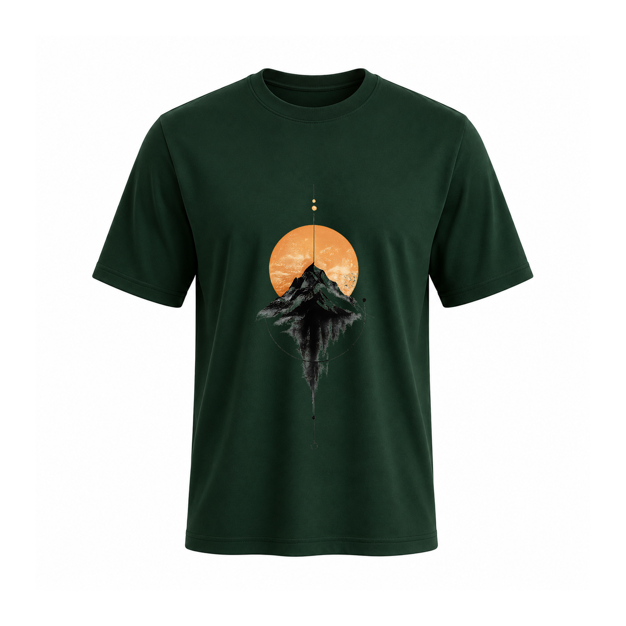 Siiege Minimal Mountain Art Cotton T-Shirt for Men