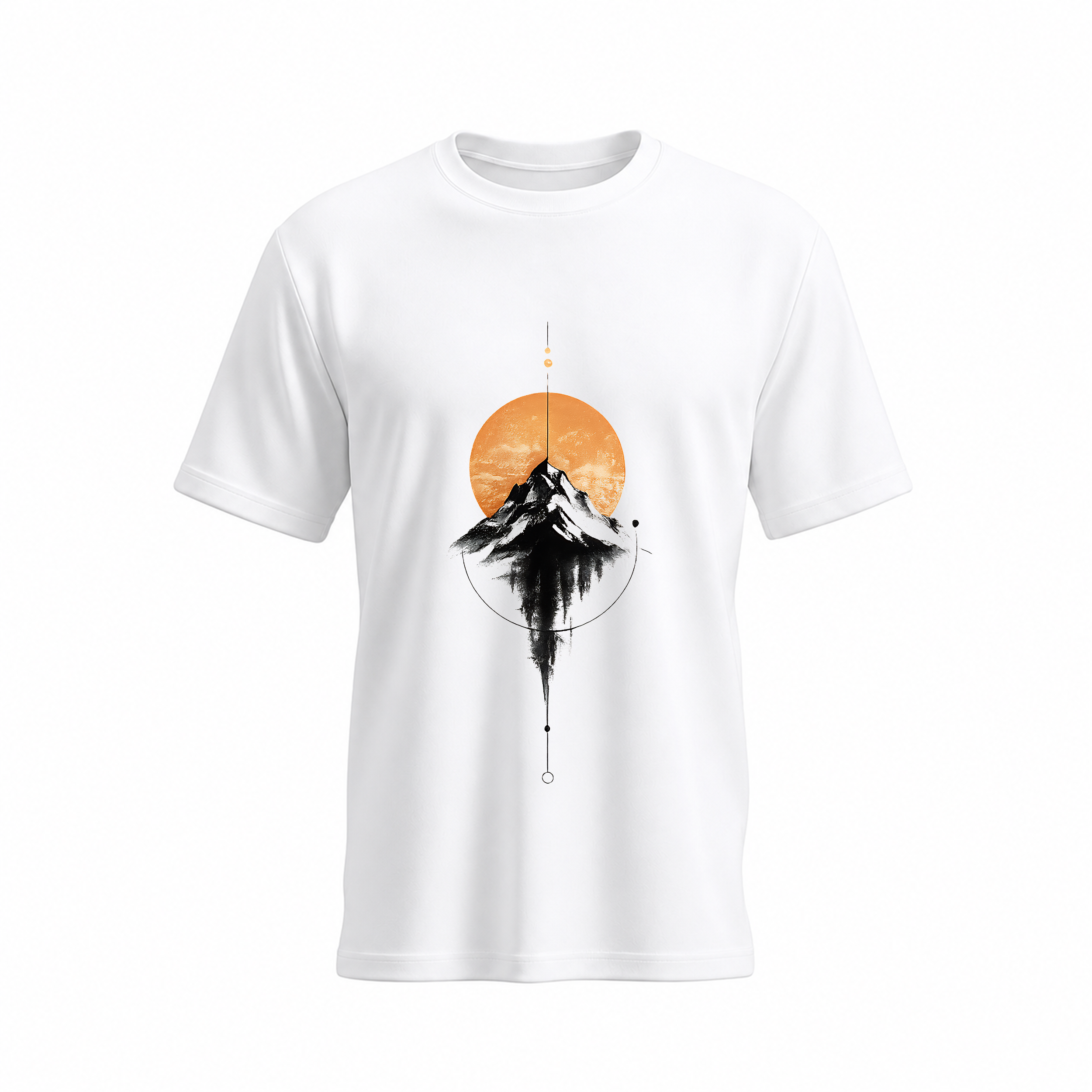 Siiege Minimal Mountain Art Cotton T-Shirt for Men