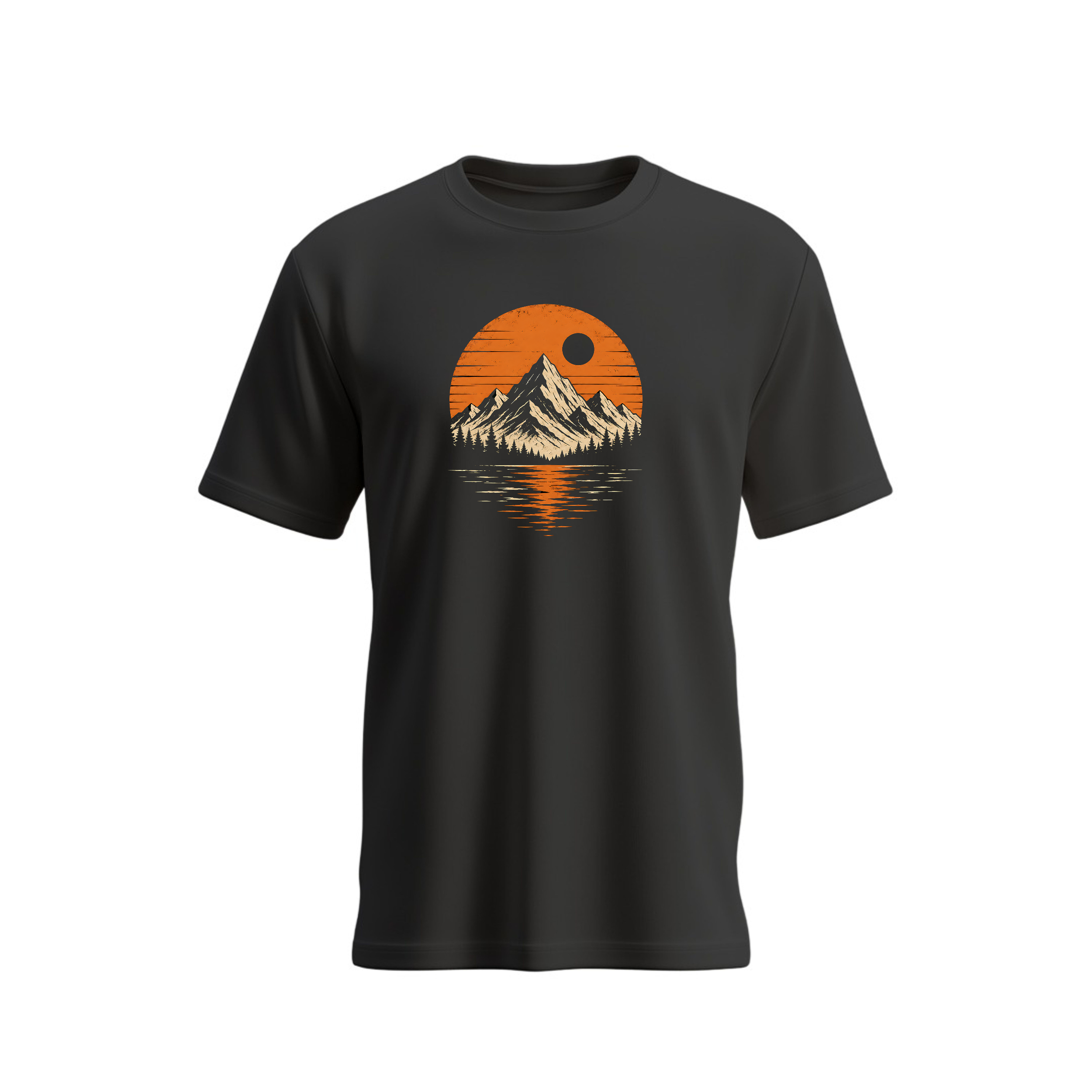 SIIEGE Sunset Mountain Soft Cotton T-Shirt For Men