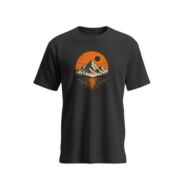 SIIEGE Sunset Mountain Soft Cotton T-Shirt For Men