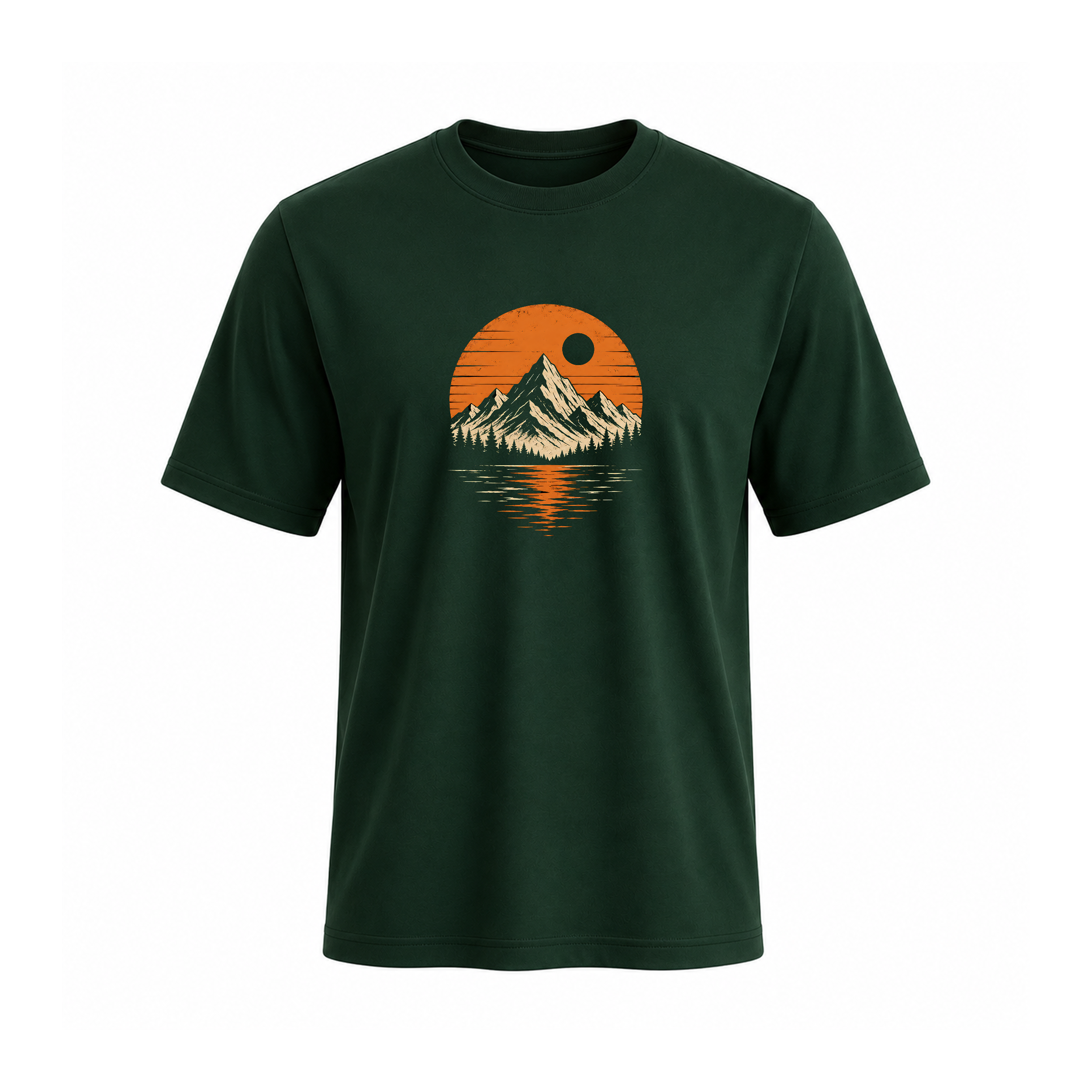 SIIEGE Sunset Mountain Soft Cotton T-Shirt For Men