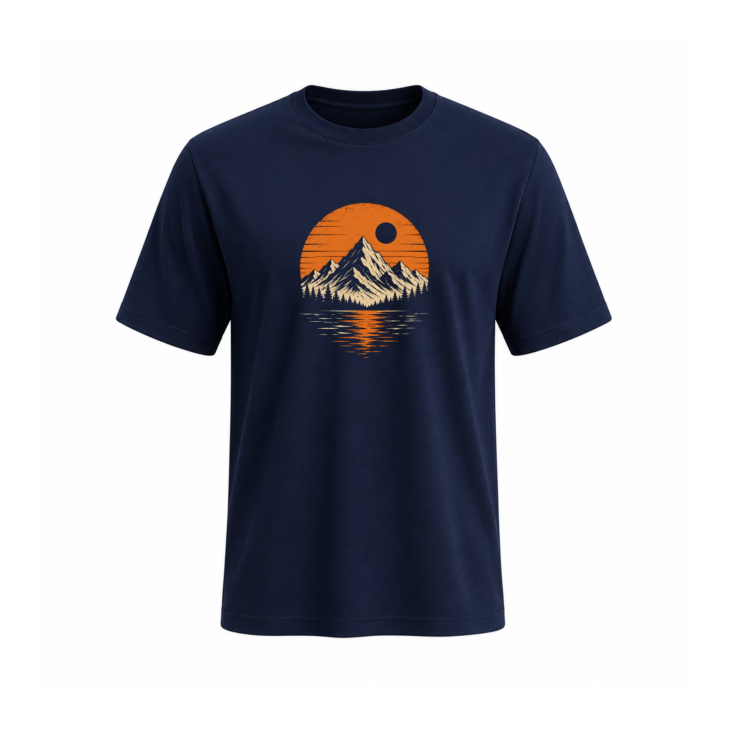 SIIEGE Sunset Mountain Soft Cotton T-Shirt For Men