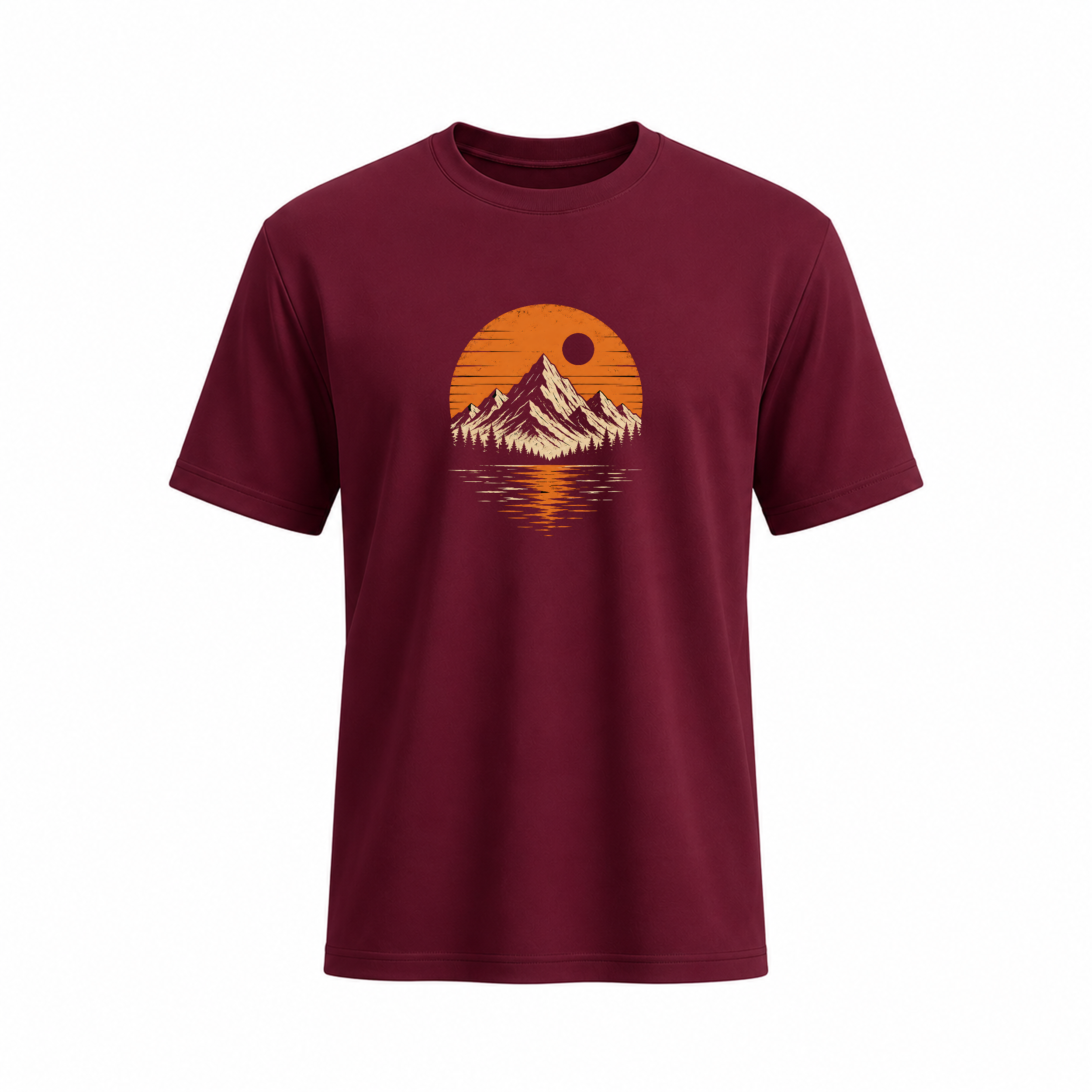 SIIEGE Sunset Mountain Soft Cotton T-Shirt For Men