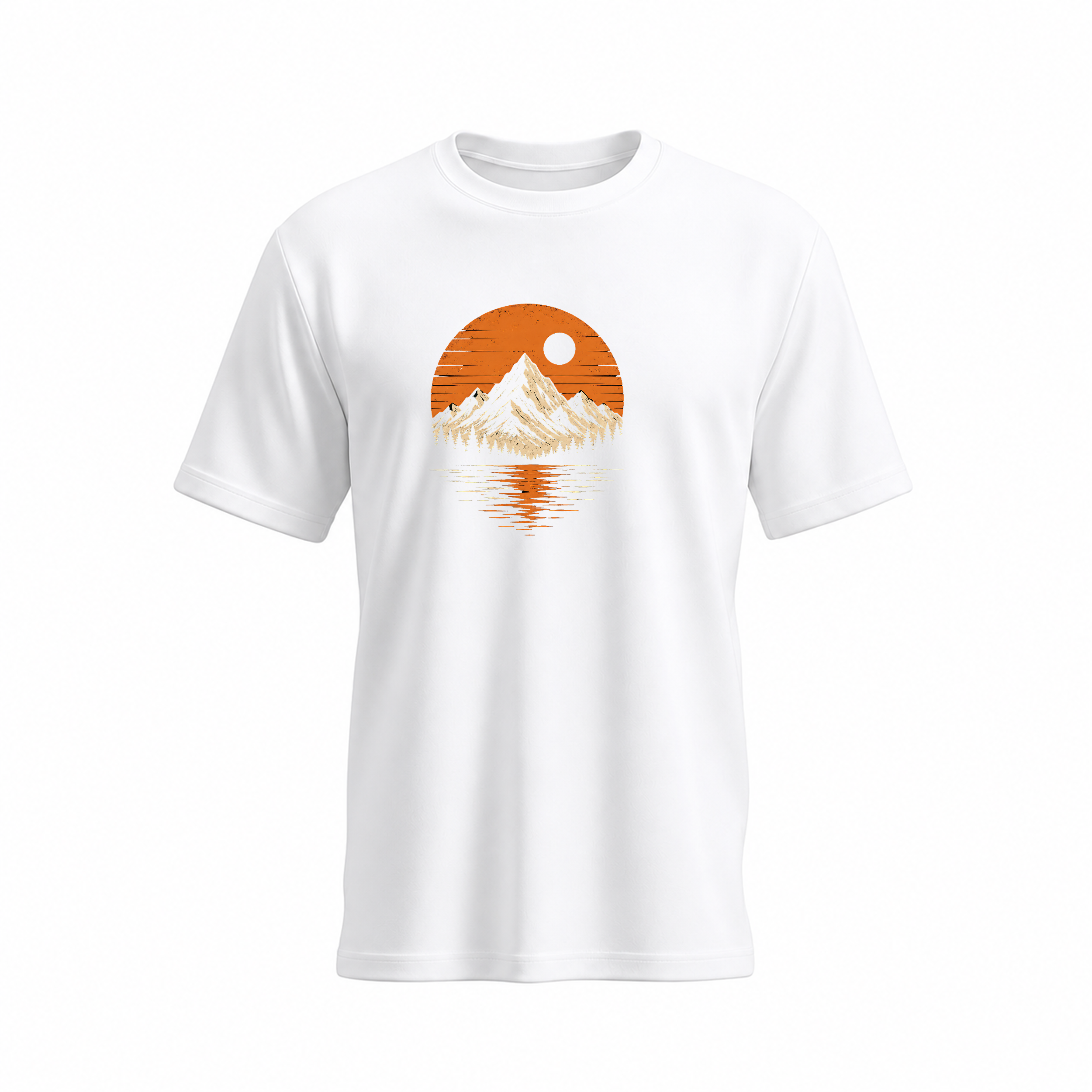 SIIEGE Sunset Mountain Soft Cotton T-Shirt For Men