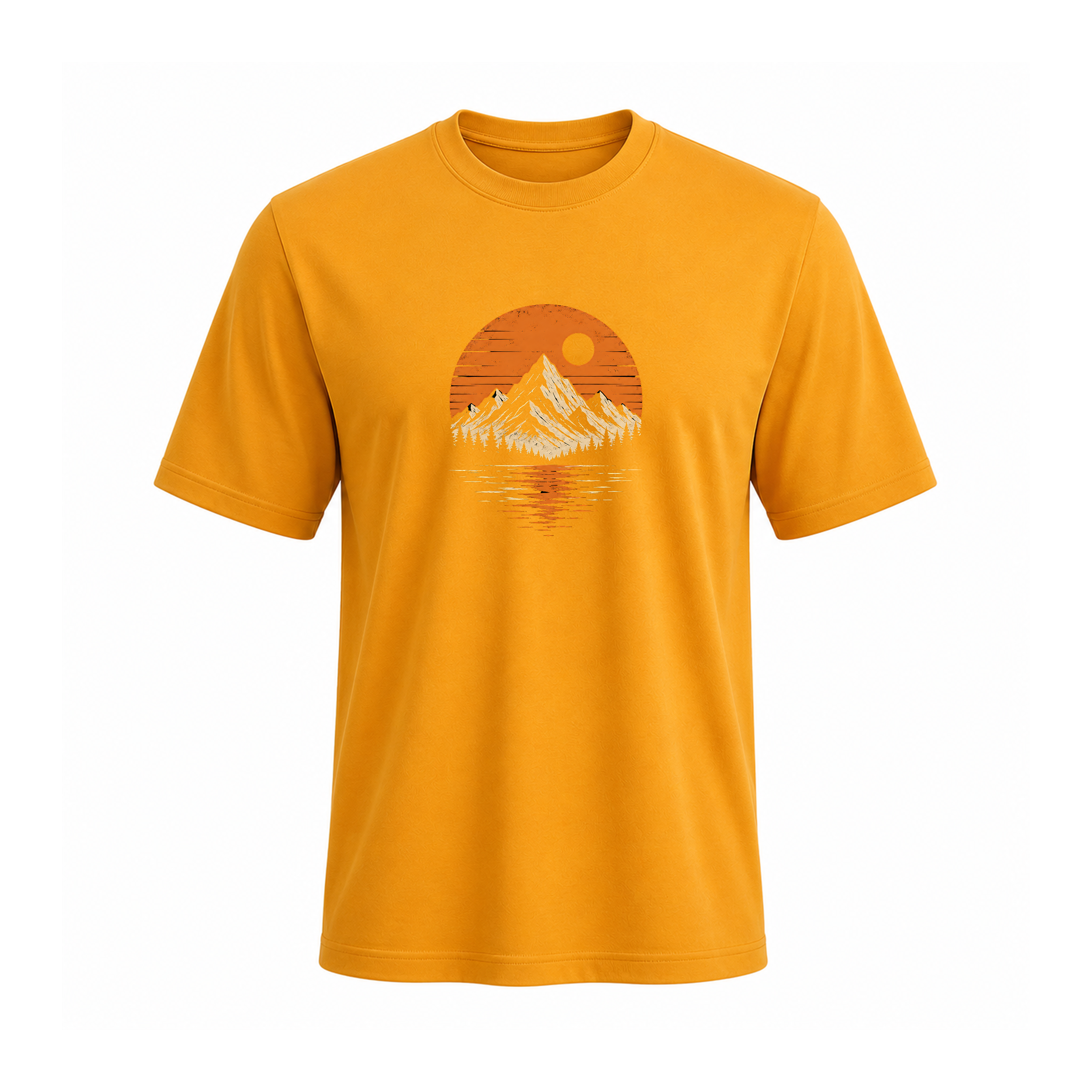 SIIEGE Sunset Mountain Soft Cotton T-Shirt For Men