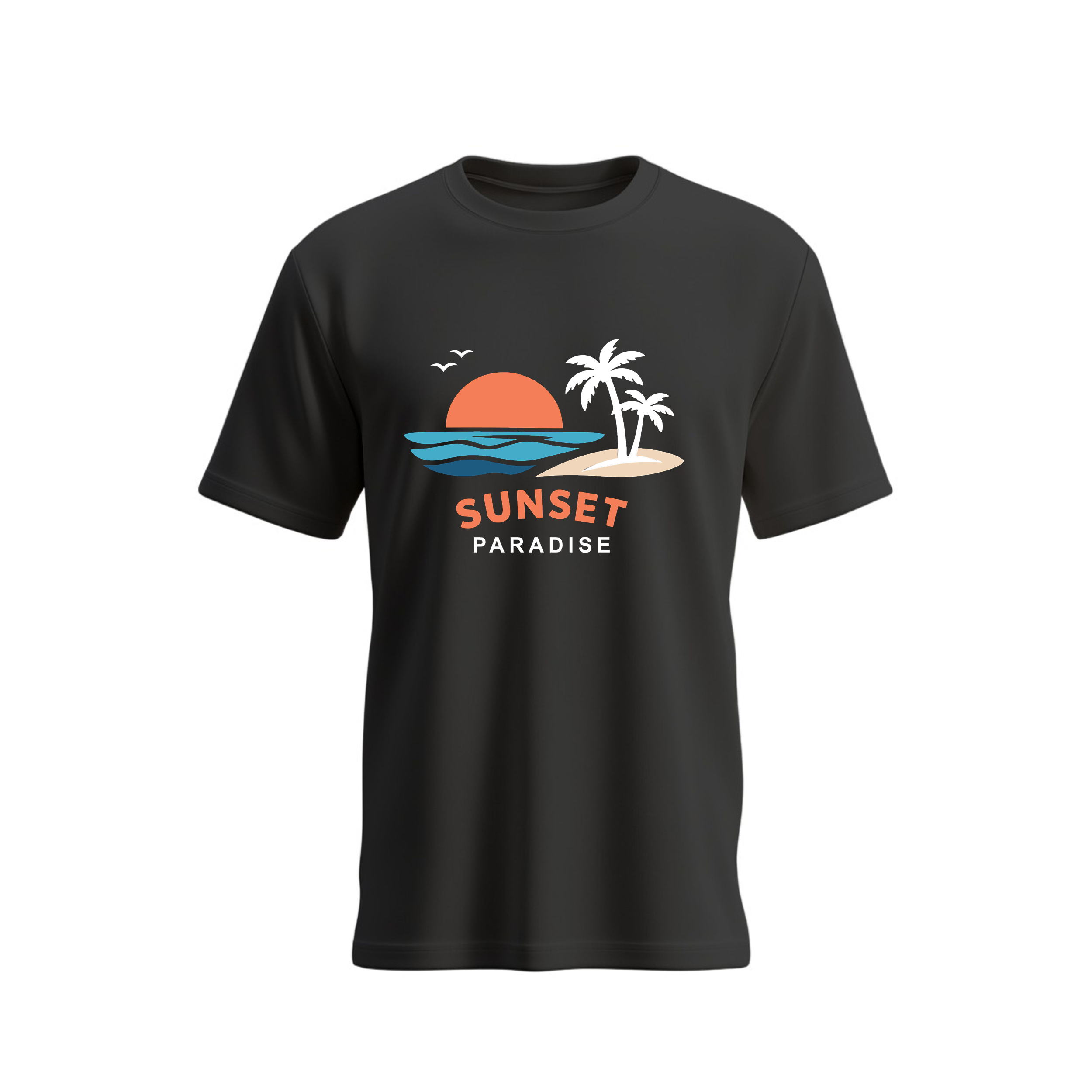 SIIEGE Sunset Paradise Soft Cotton T-Shirt For Men