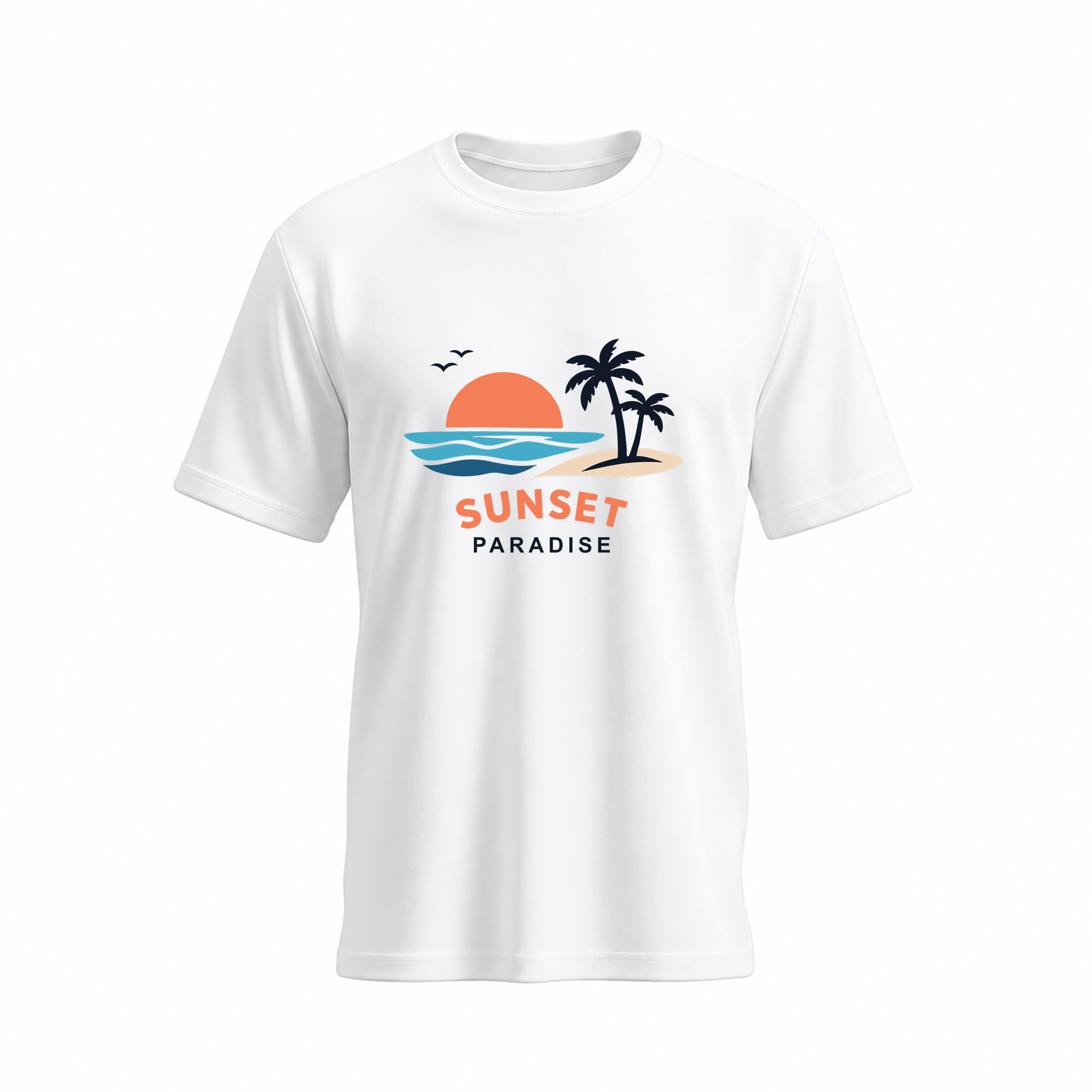SIIEGE Sunset Paradise Soft Cotton T-Shirt For Men