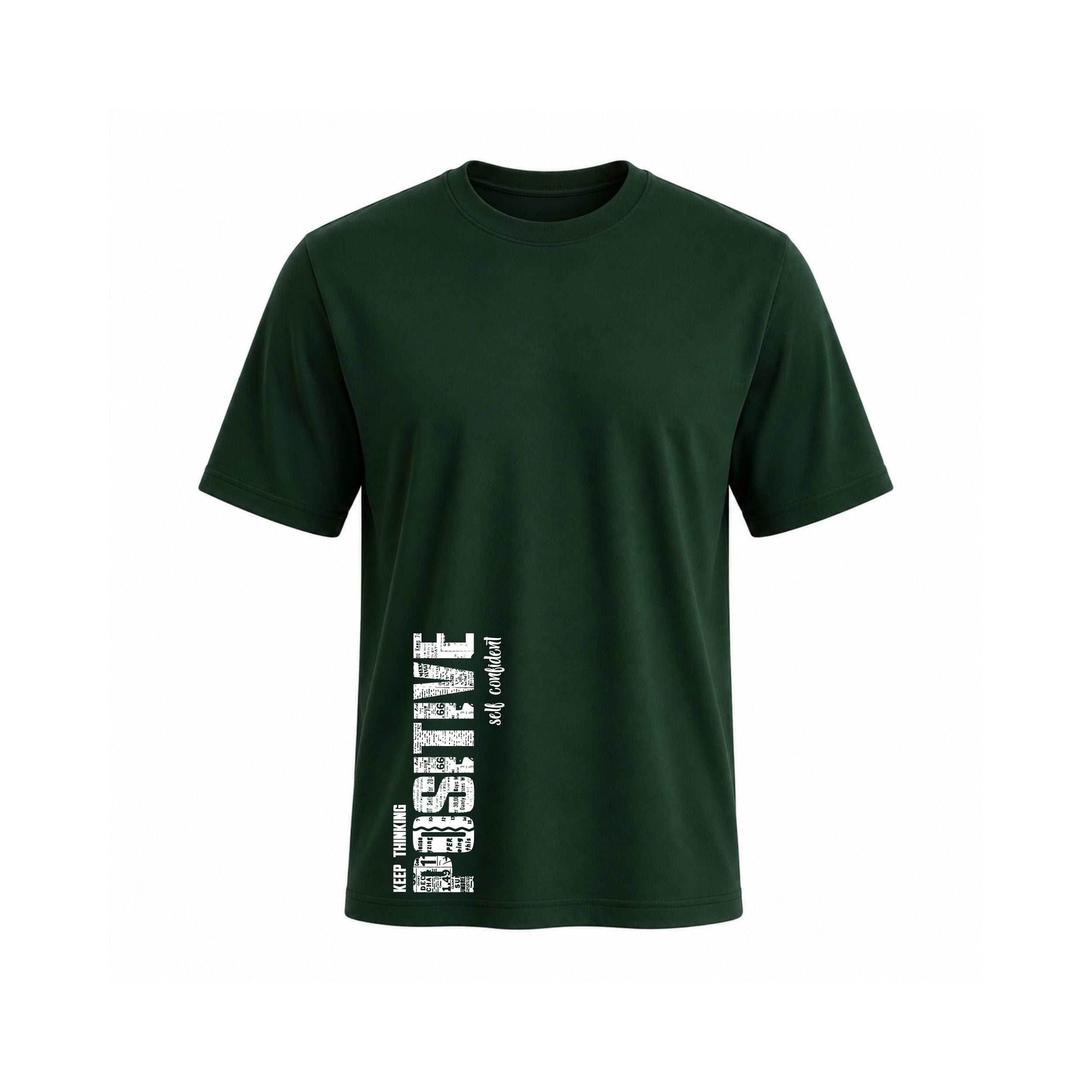 SIIEGE Keep Thinking Possitive Cotton T-Shirt For Men