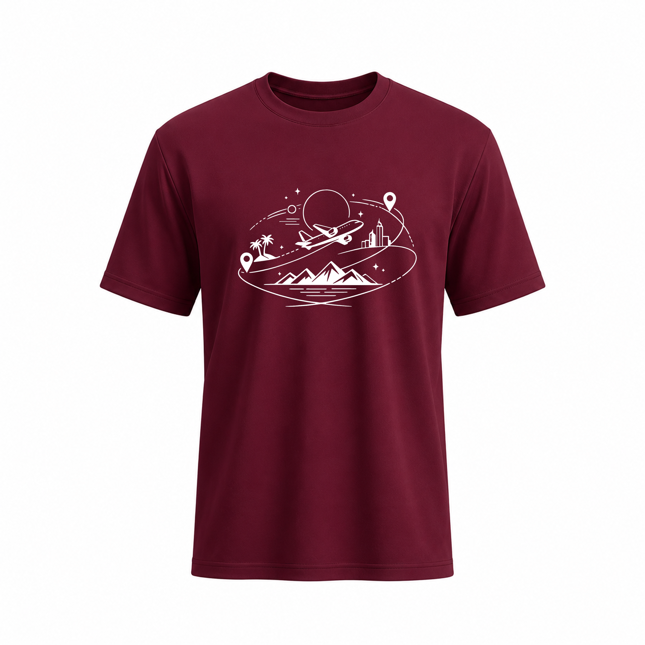 SIIEGE Travel Inspired Soft Cotton T-Shirt For Men