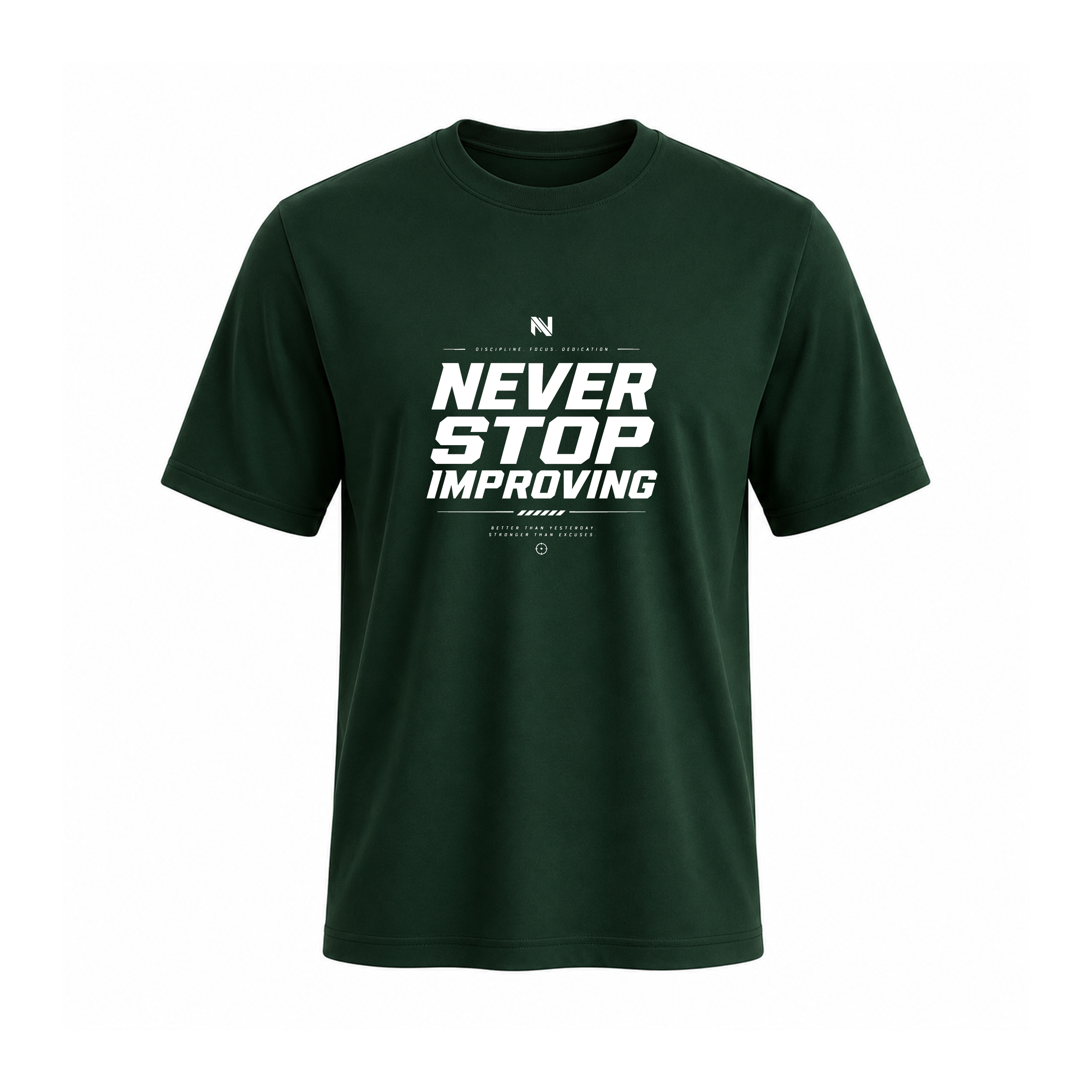 SIIEGE Never Stop Emproving Soft Cotton T-Shirt For Men