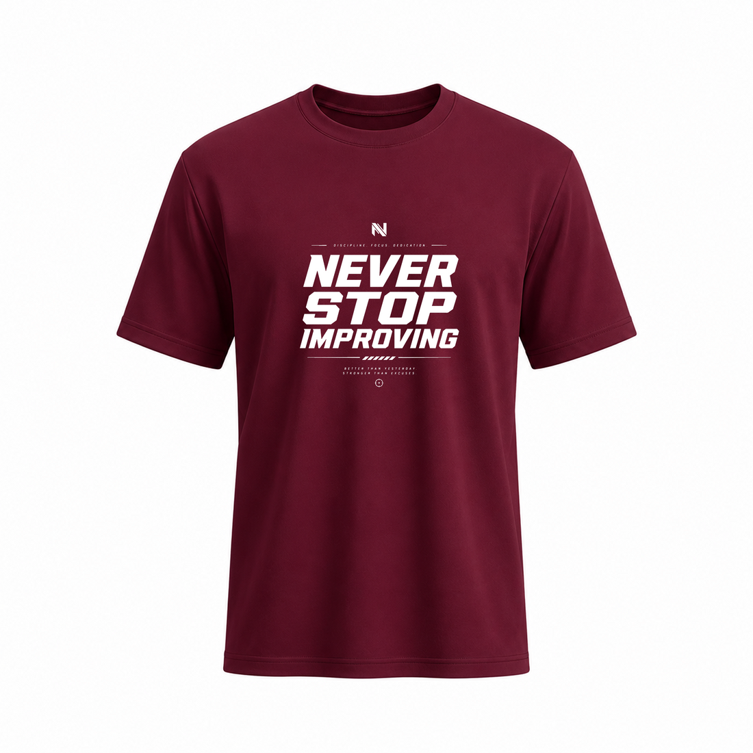 SIIEGE Never Stop Emproving Soft Cotton T-Shirt For Men
