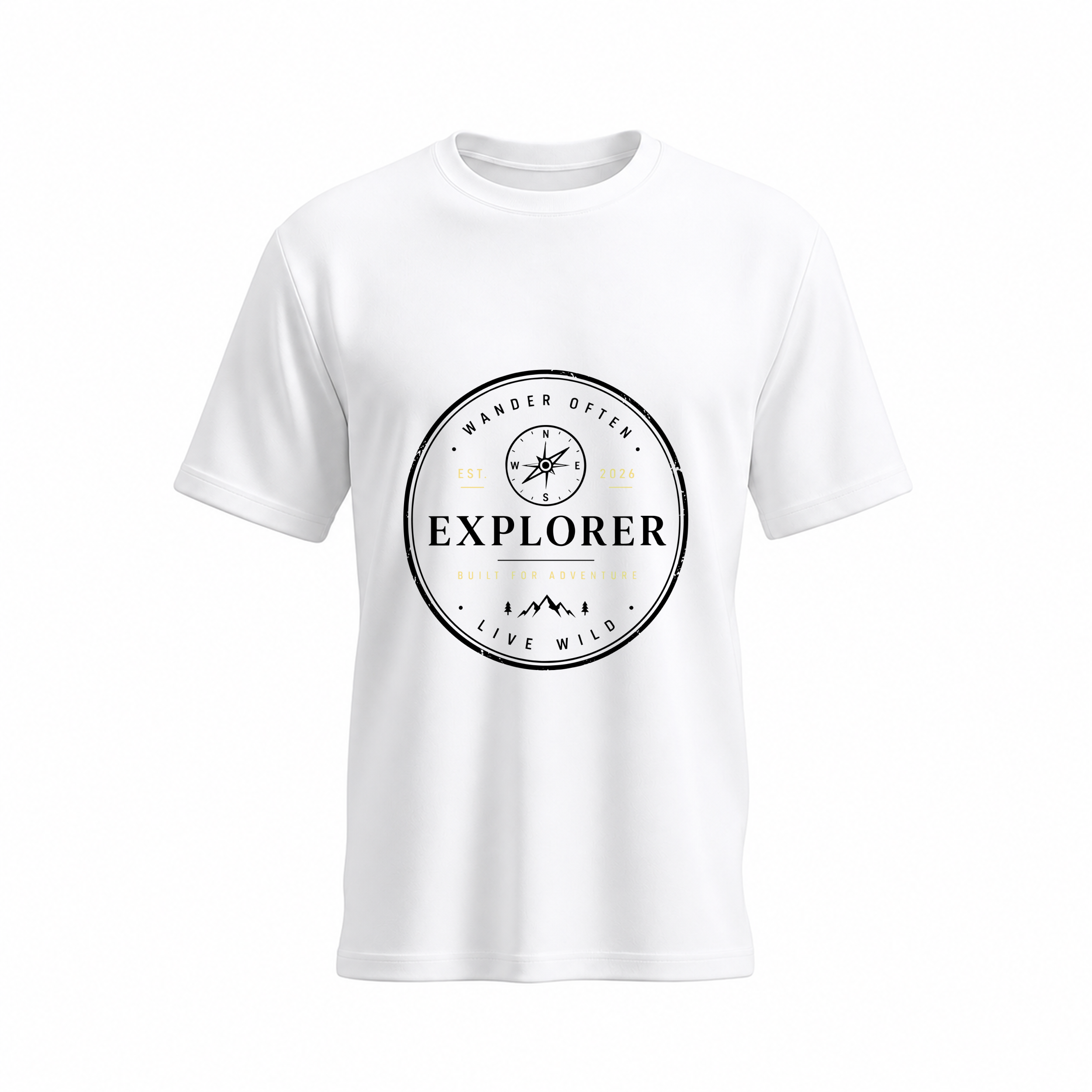 SIIEGE Explorer Soft Round Neck Cotton T-Shirt For Men