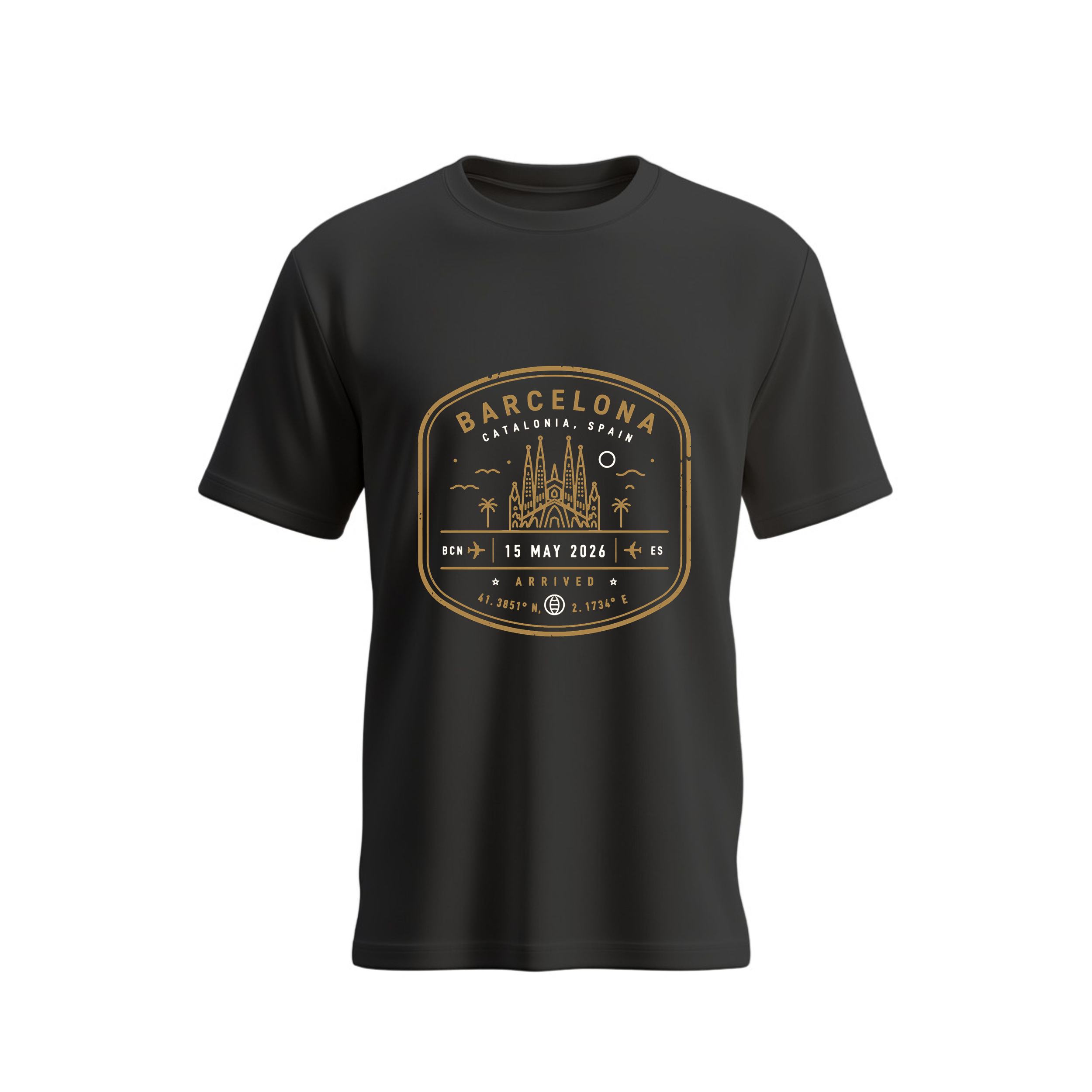SIIEGE Barcelona Soft Round Neck Cotton T-Shirt For Men