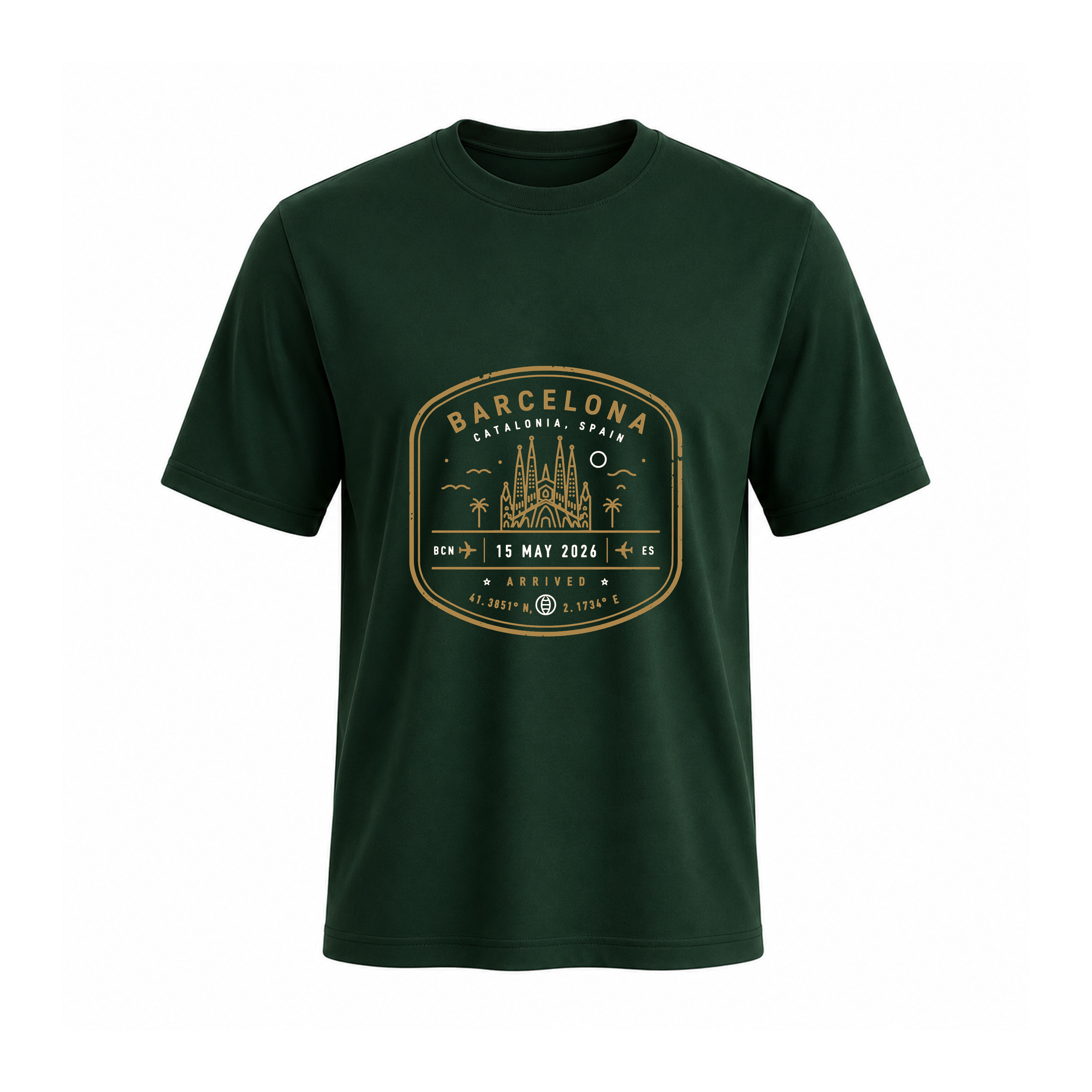 SIIEGE Barcelona Soft Round Neck Cotton T-Shirt For Men