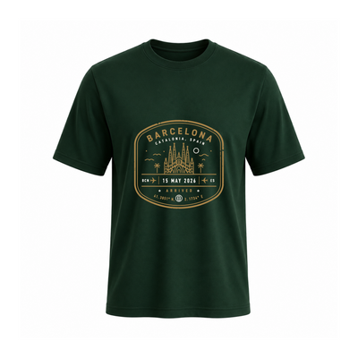 SIIEGE Barcelona Soft Round Neck Cotton T-Shirt For Men