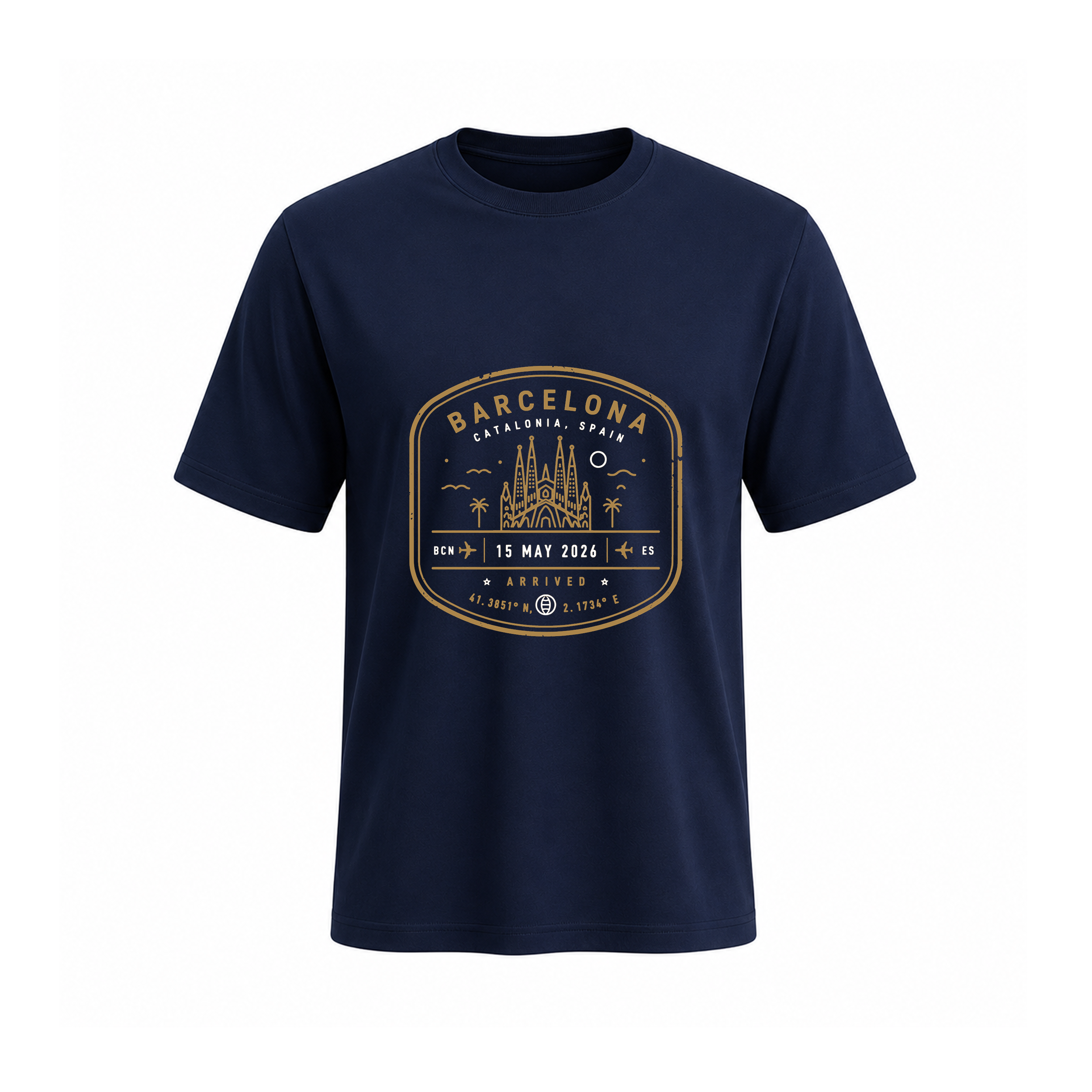 SIIEGE Barcelona Soft Round Neck Cotton T-Shirt For Men
