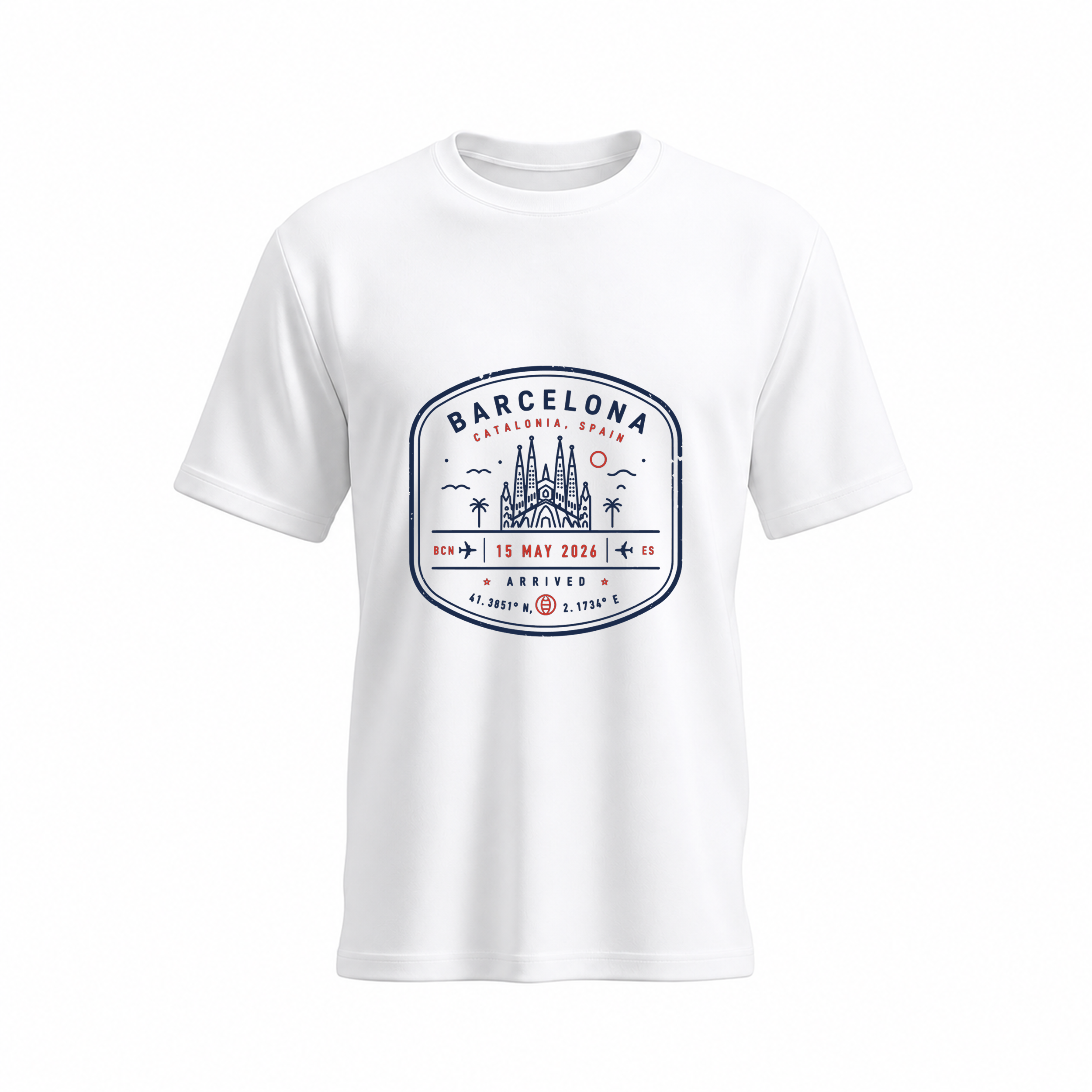 SIIEGE Barcelona Soft Round Neck Cotton T-Shirt For Men