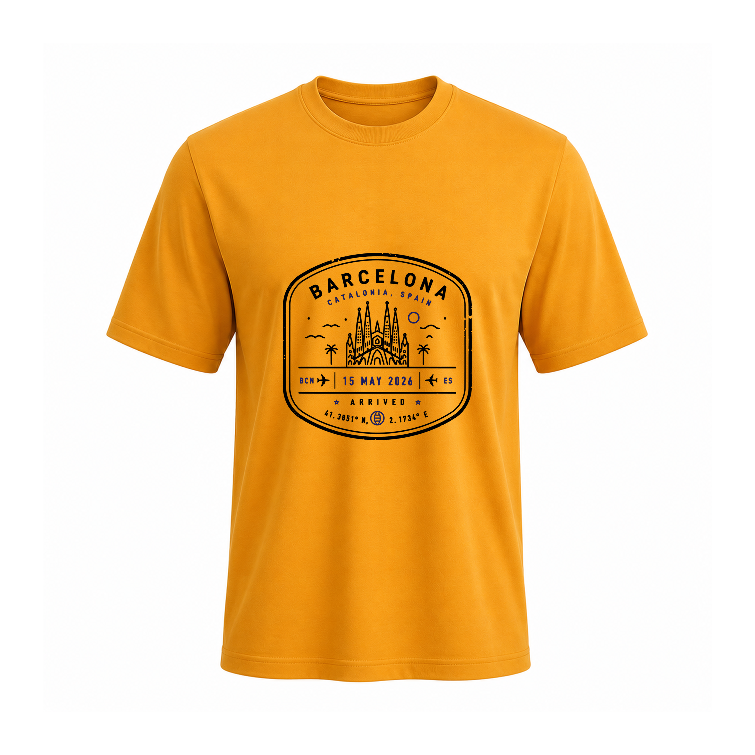 SIIEGE Barcelona Soft Round Neck Cotton T-Shirt For Men