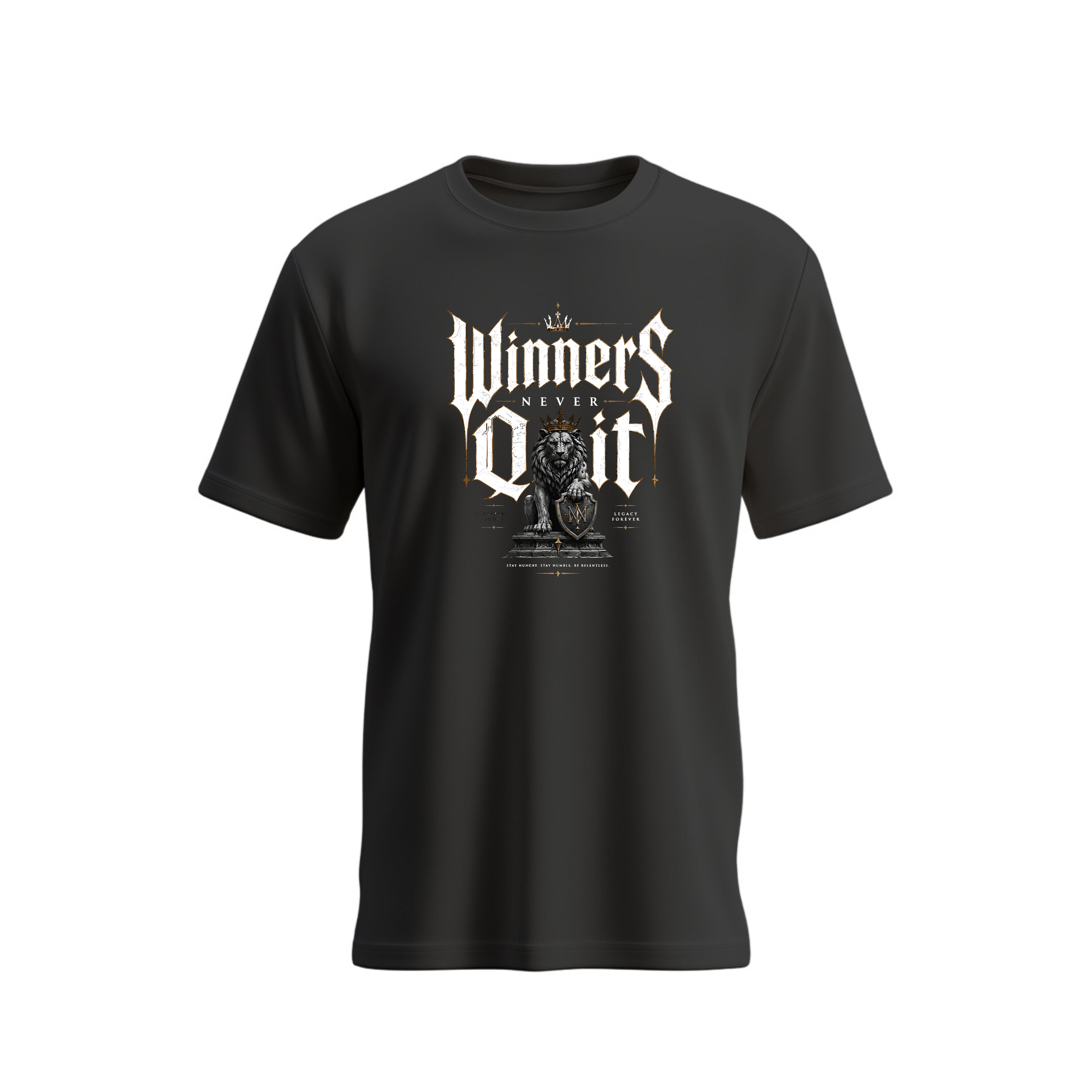 SIIEGE Never Quit Inspirational Soft  Cotton T-Shirt For Men