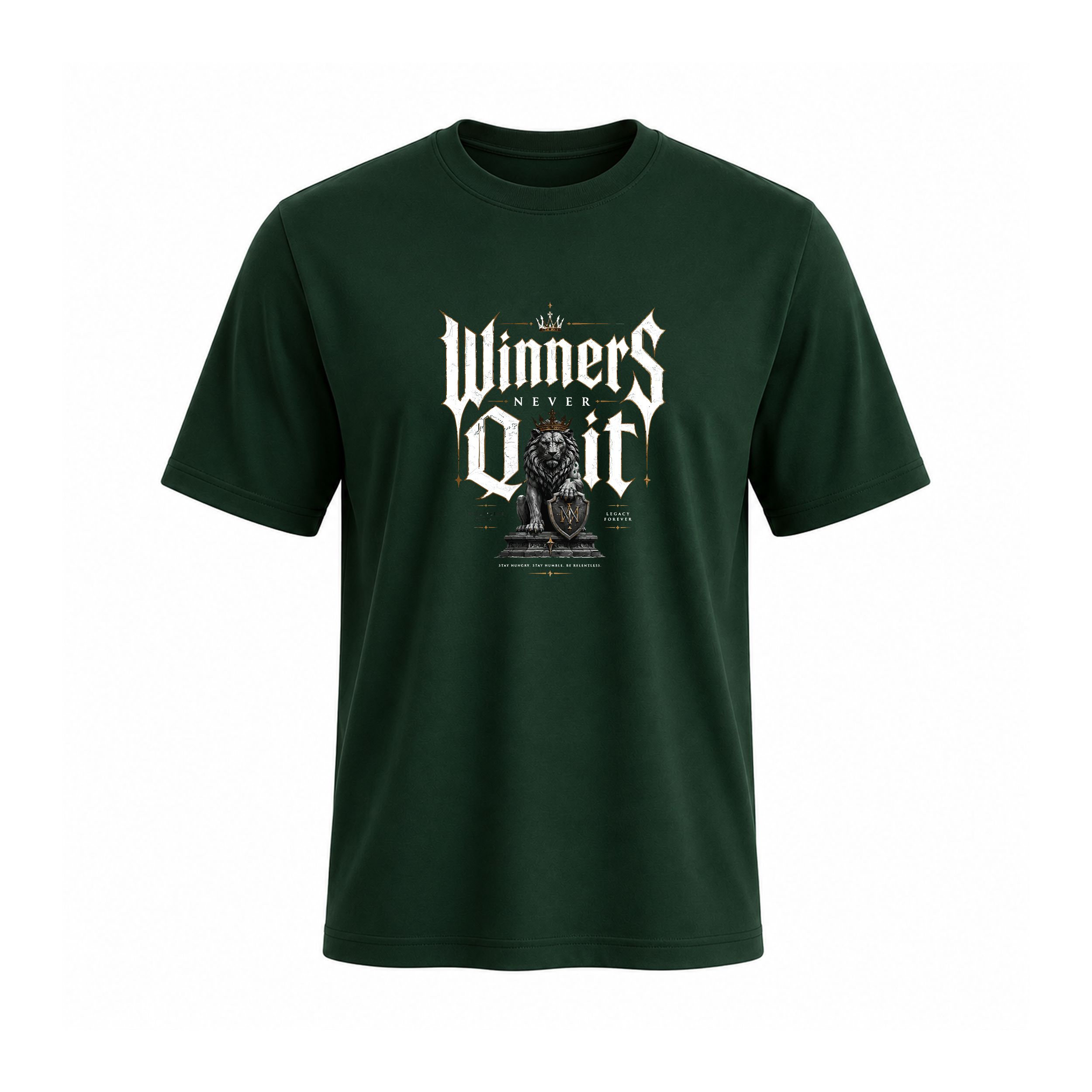 SIIEGE Never Quit Inspirational Soft  Cotton T-Shirt For Men