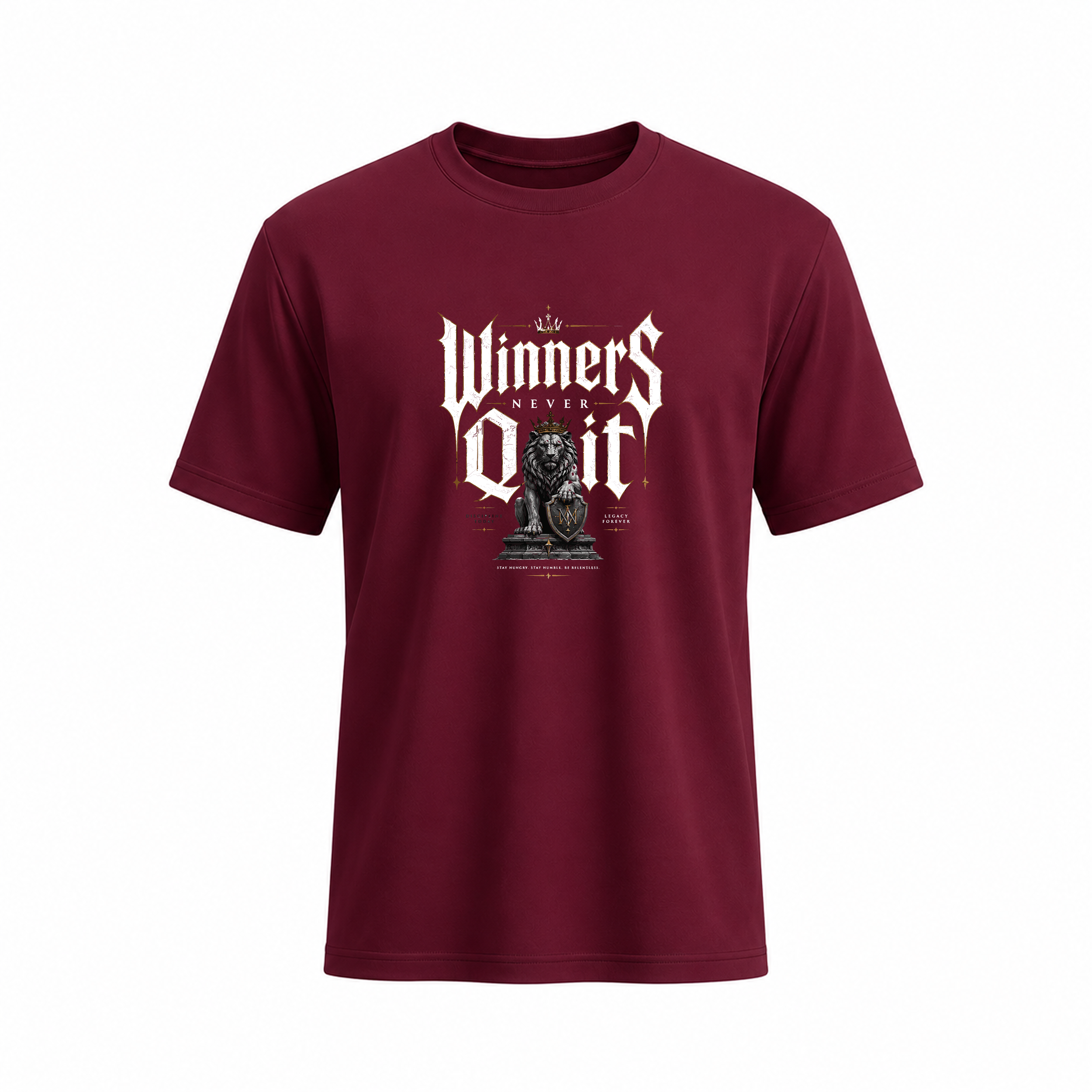 SIIEGE Never Quit Inspirational Soft  Cotton T-Shirt For Men