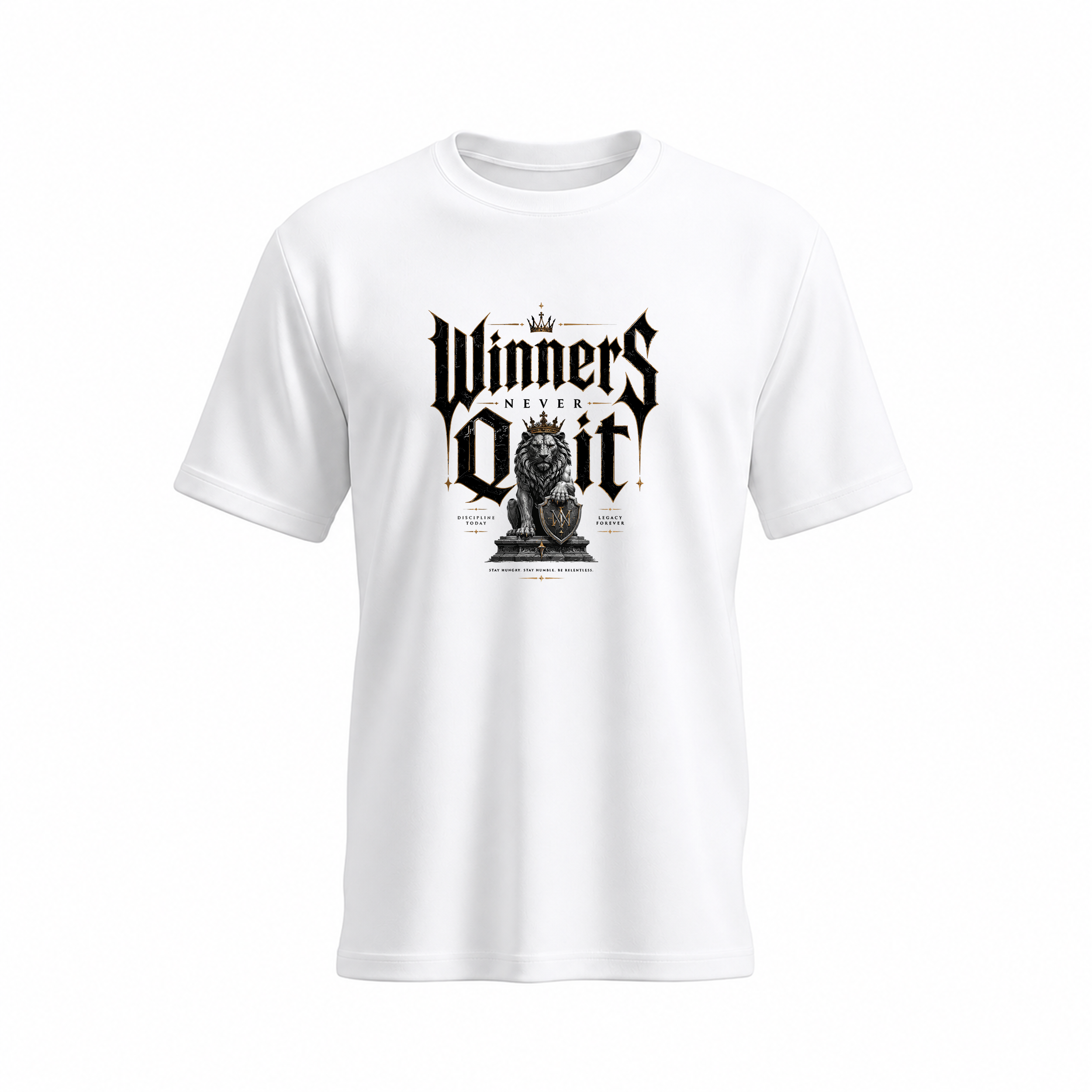 SIIEGE Never Quit Inspirational Soft  Cotton T-Shirt For Men