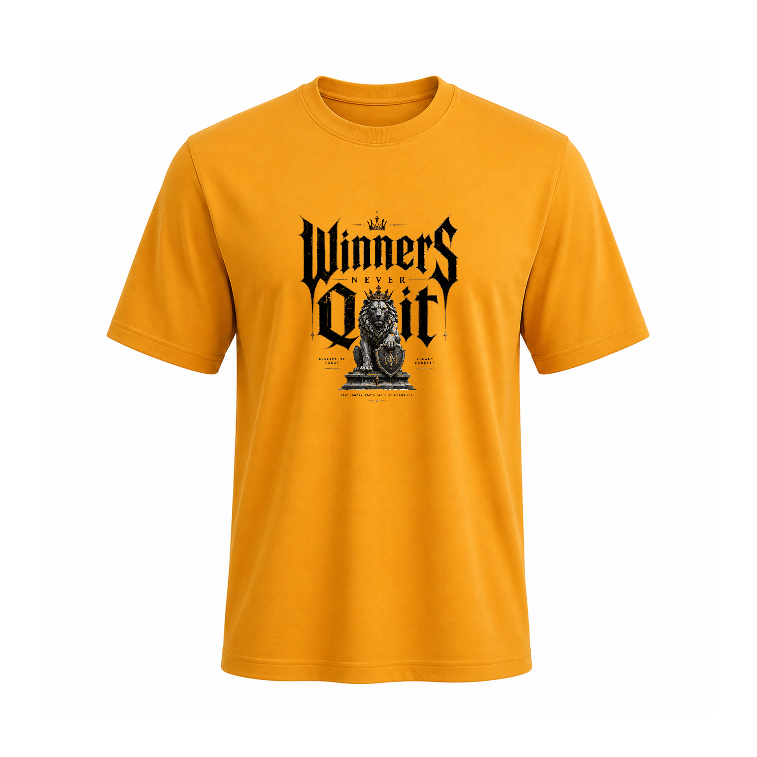 SIIEGE Never Quit Inspirational Soft  Cotton T-Shirt For Men