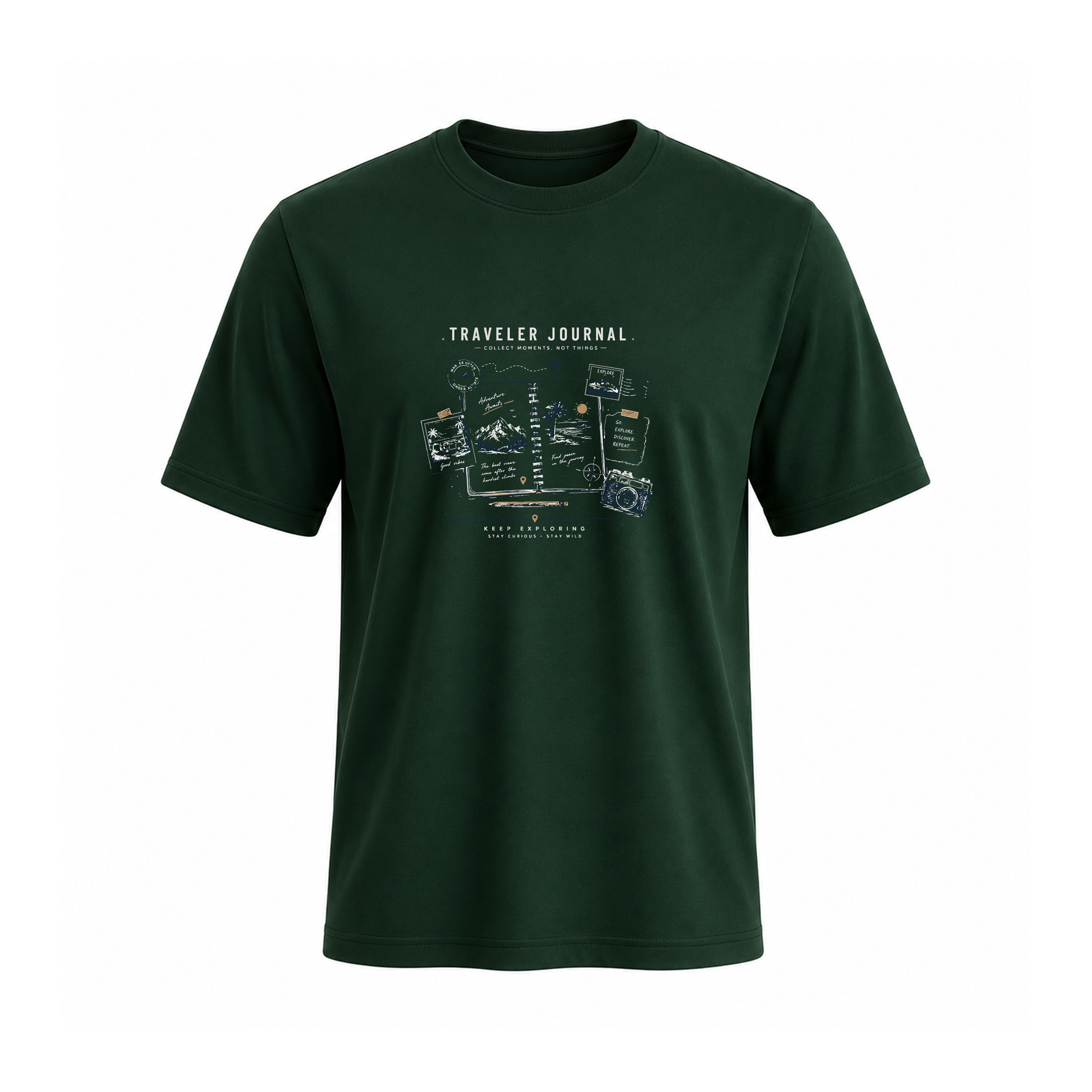 SIIEGE Traveler Journal Soft  Cotton T-Shirt For Men