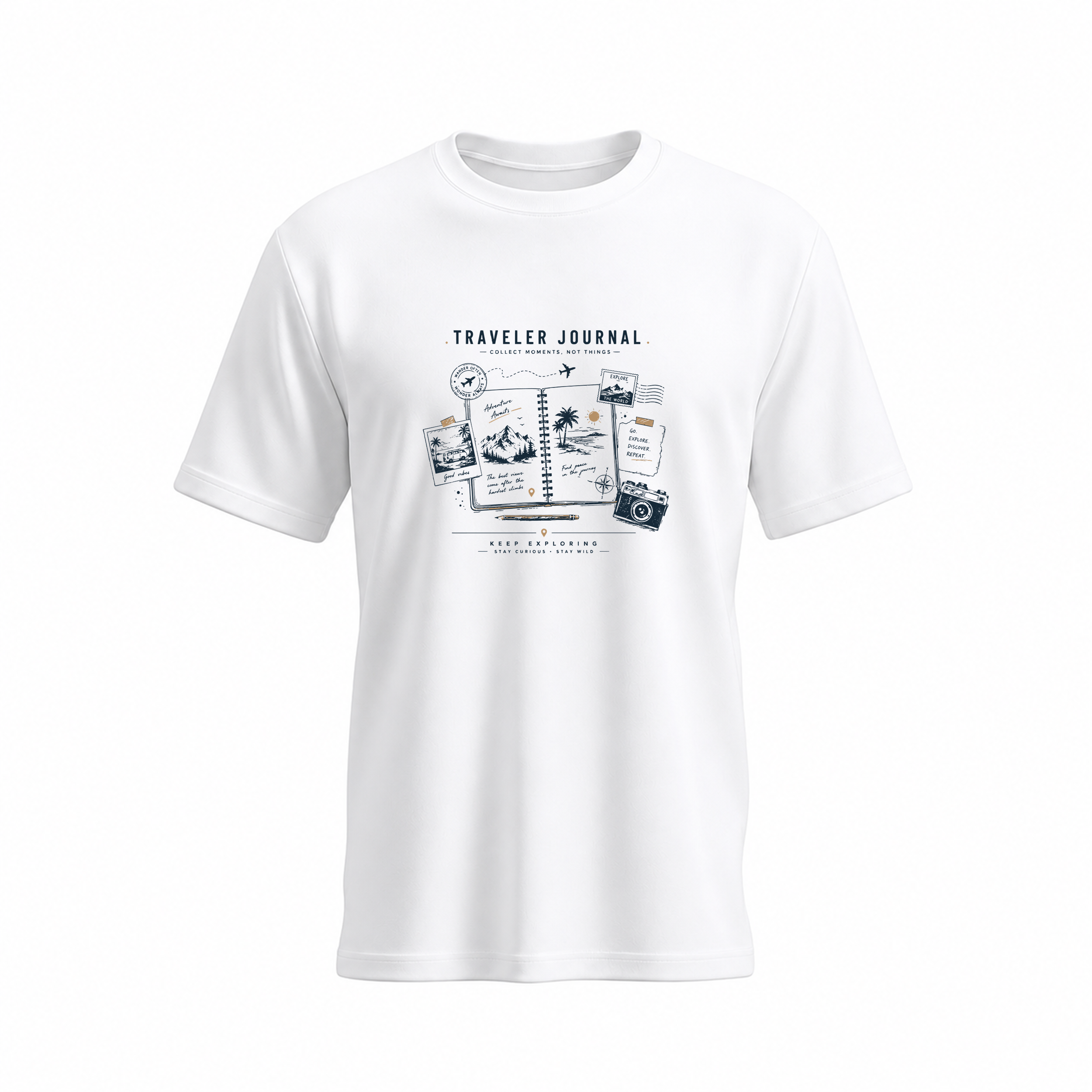 SIIEGE Traveler Journal Soft  Cotton T-Shirt For Men