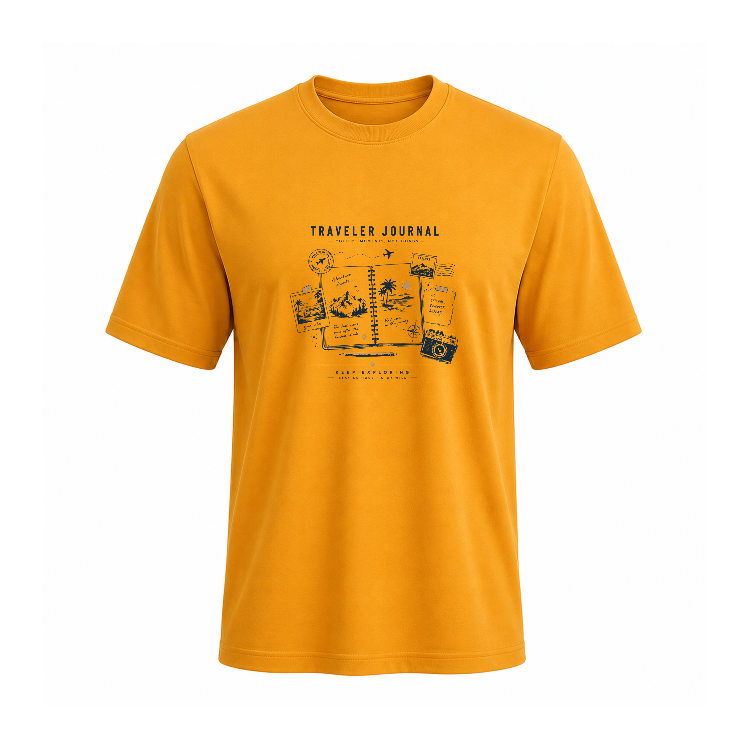 SIIEGE Traveler Journal Soft  Cotton T-Shirt For Men