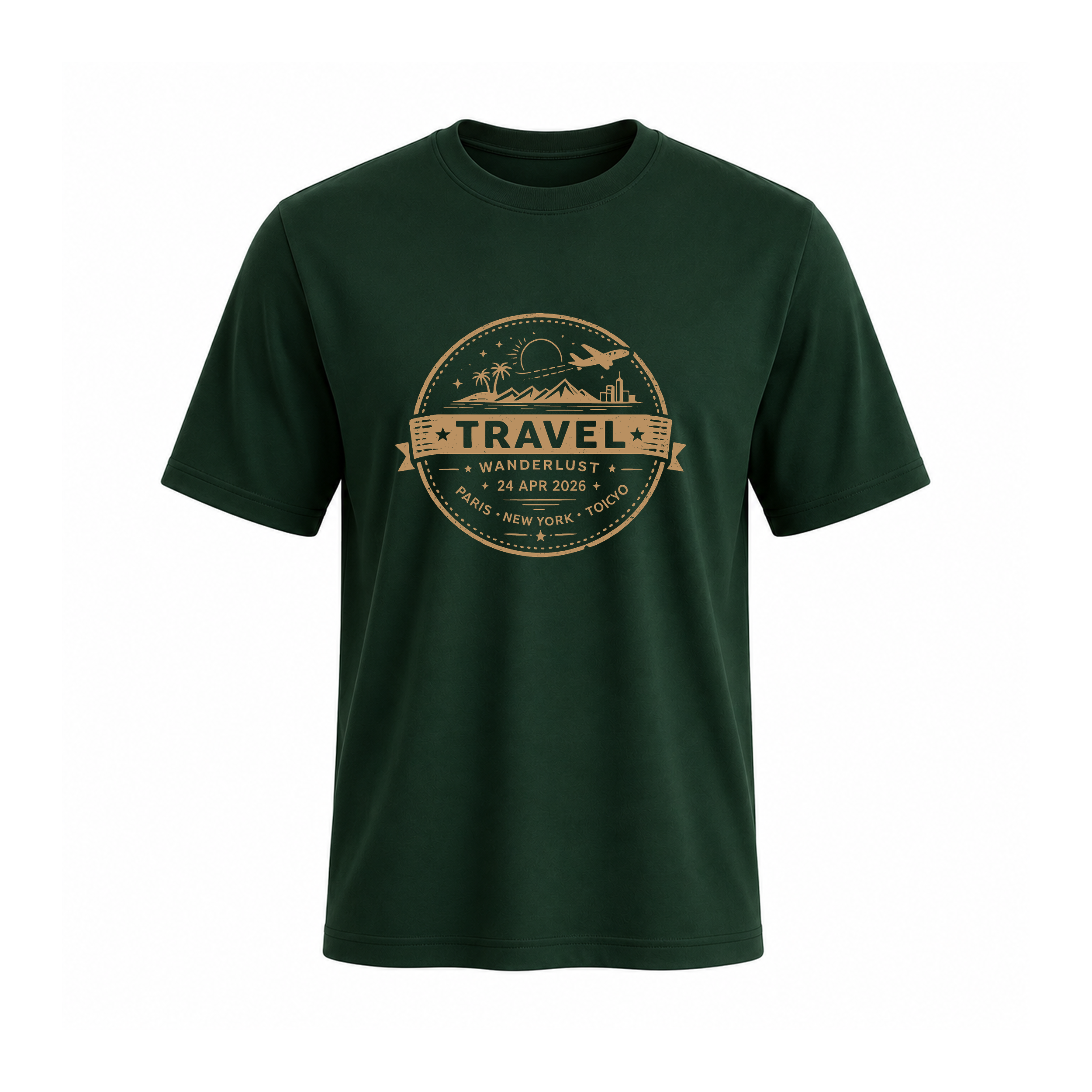 SIIEGE Travel Wanderlust Soft  Cotton T-Shirt For Men