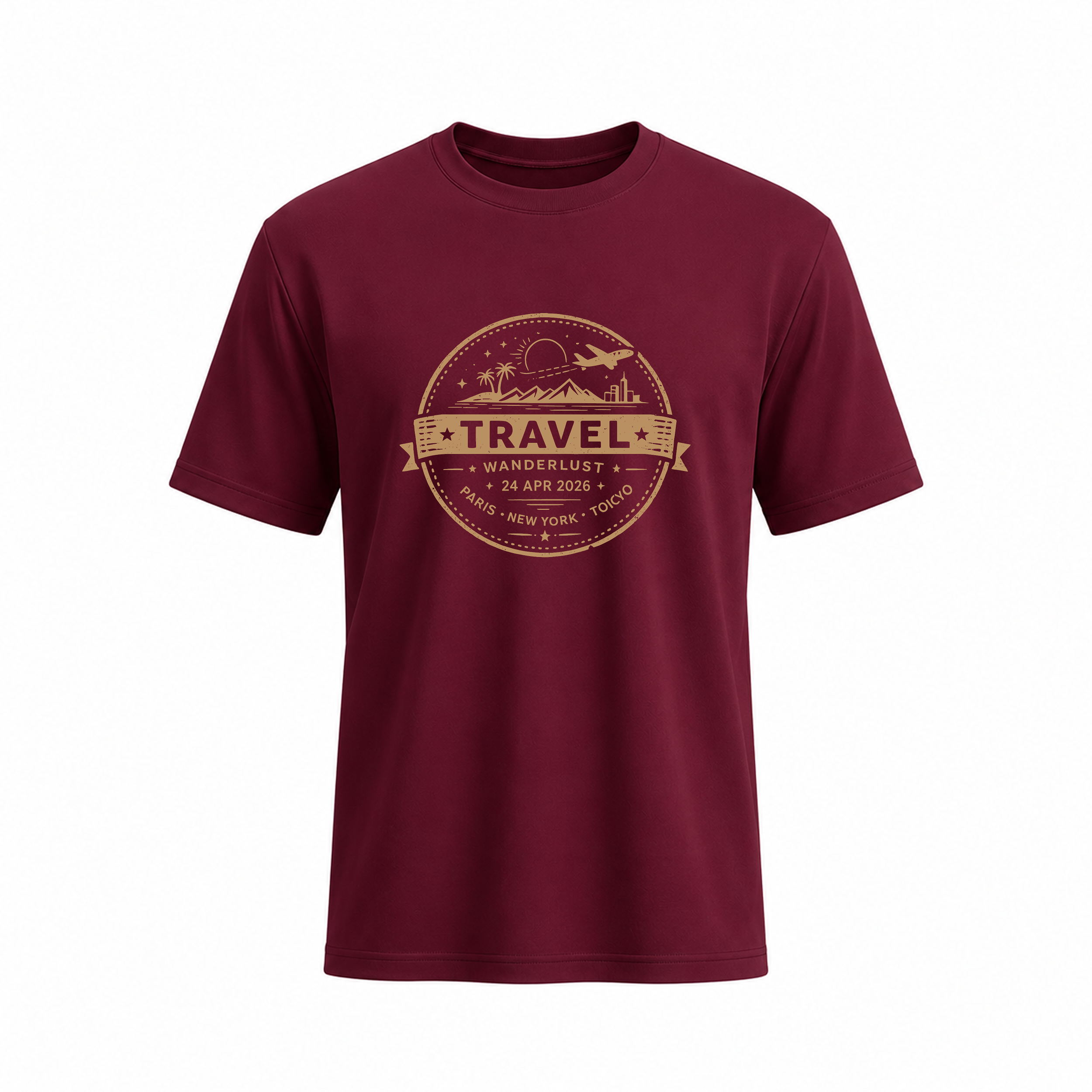 SIIEGE Travel Wanderlust Soft  Cotton T-Shirt For Men
