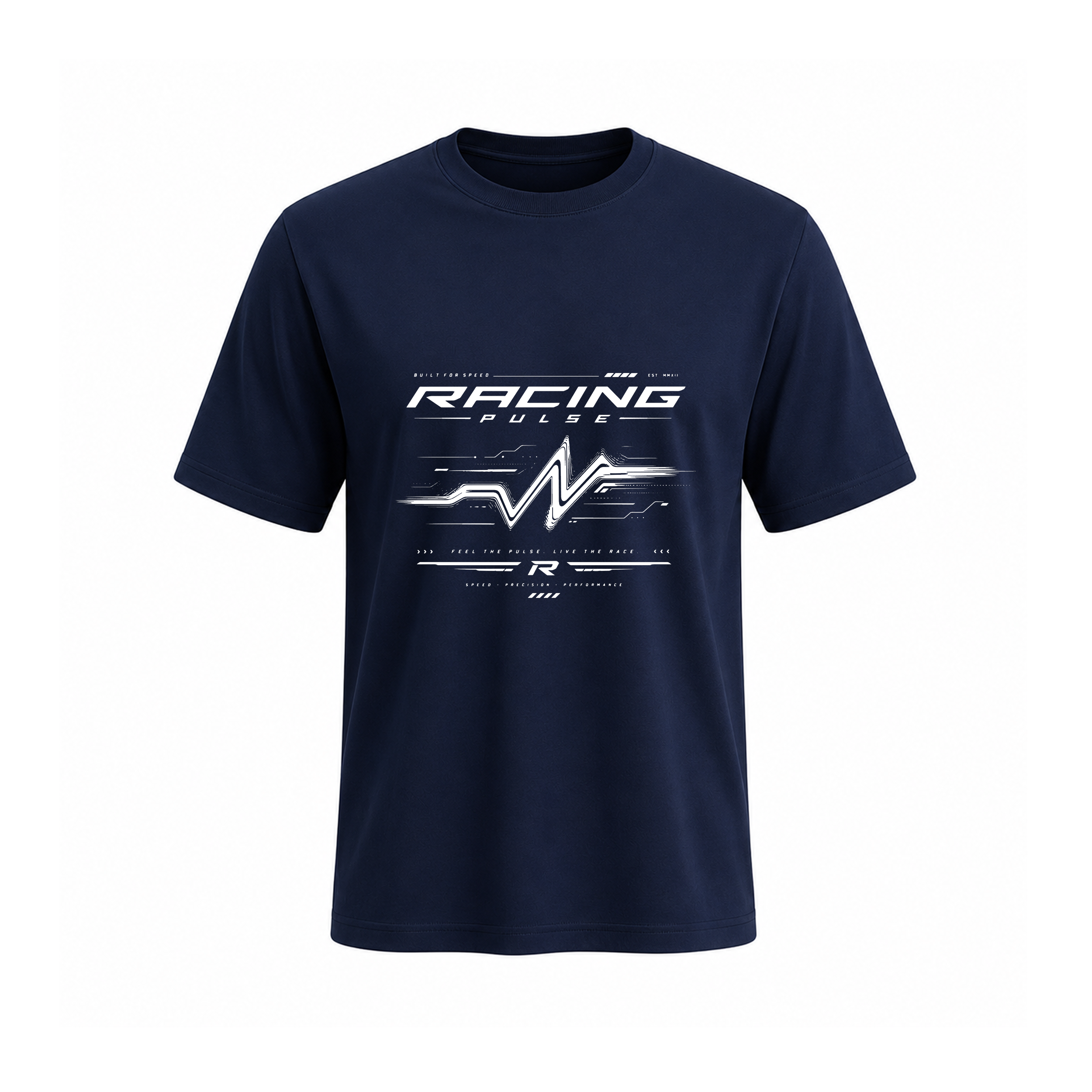 SIIEGE Racing Pulse Round Neck Soft Cotton T-Shirt For Men
