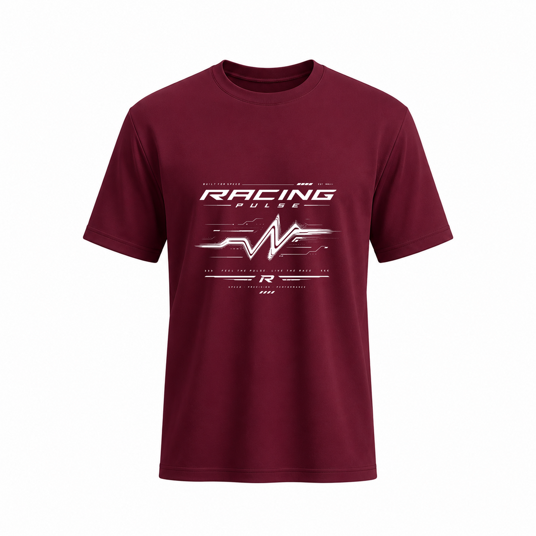 SIIEGE Racing Pulse Round Neck Soft Cotton T-Shirt For Men