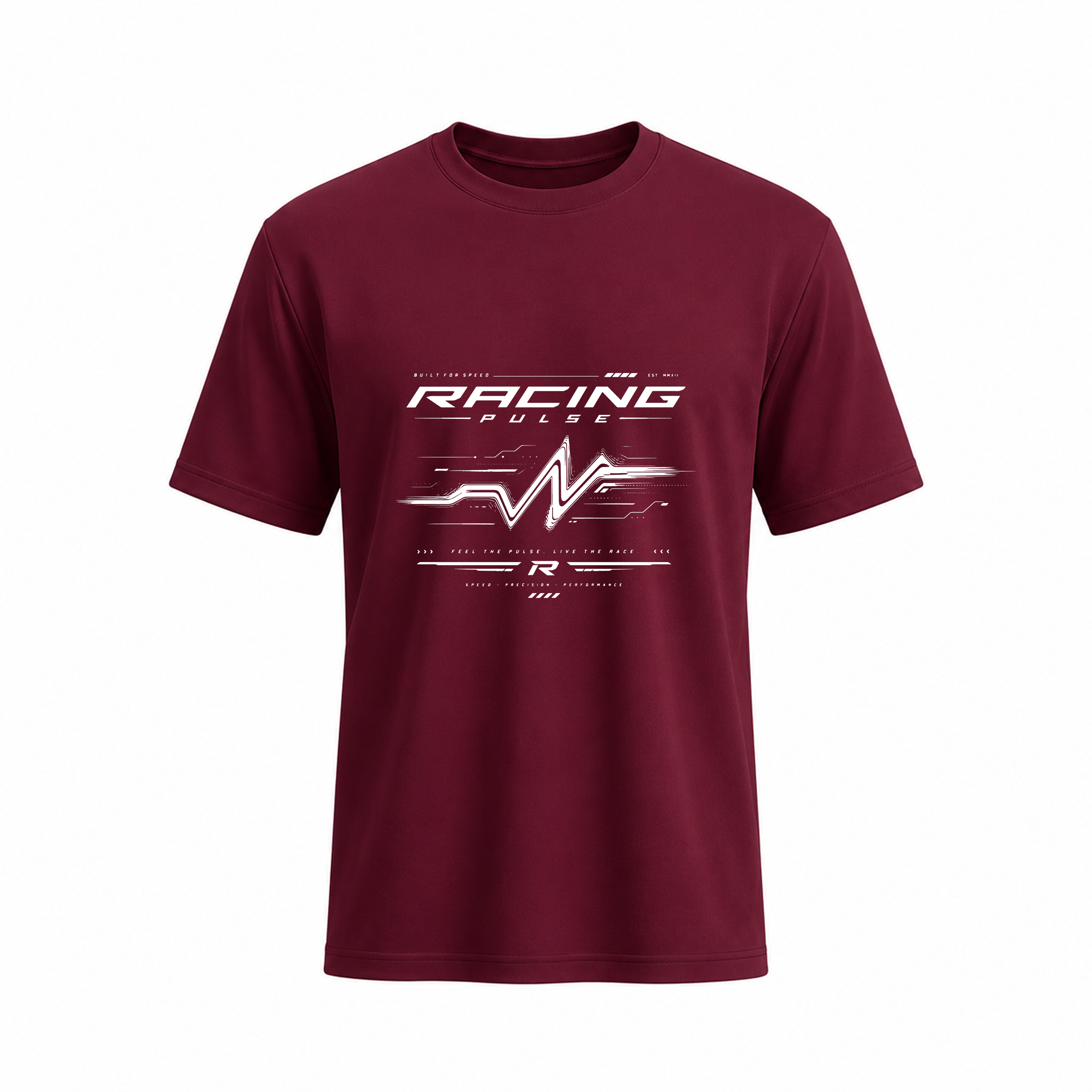 SIIEGE Racing Pulse Round Neck Soft Cotton T-Shirt For Men