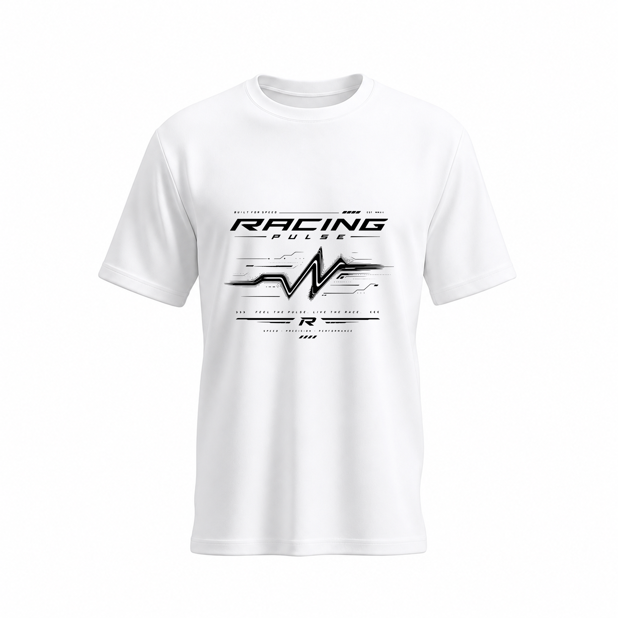 SIIEGE Racing Pulse Round Neck Soft Cotton T-Shirt For Men