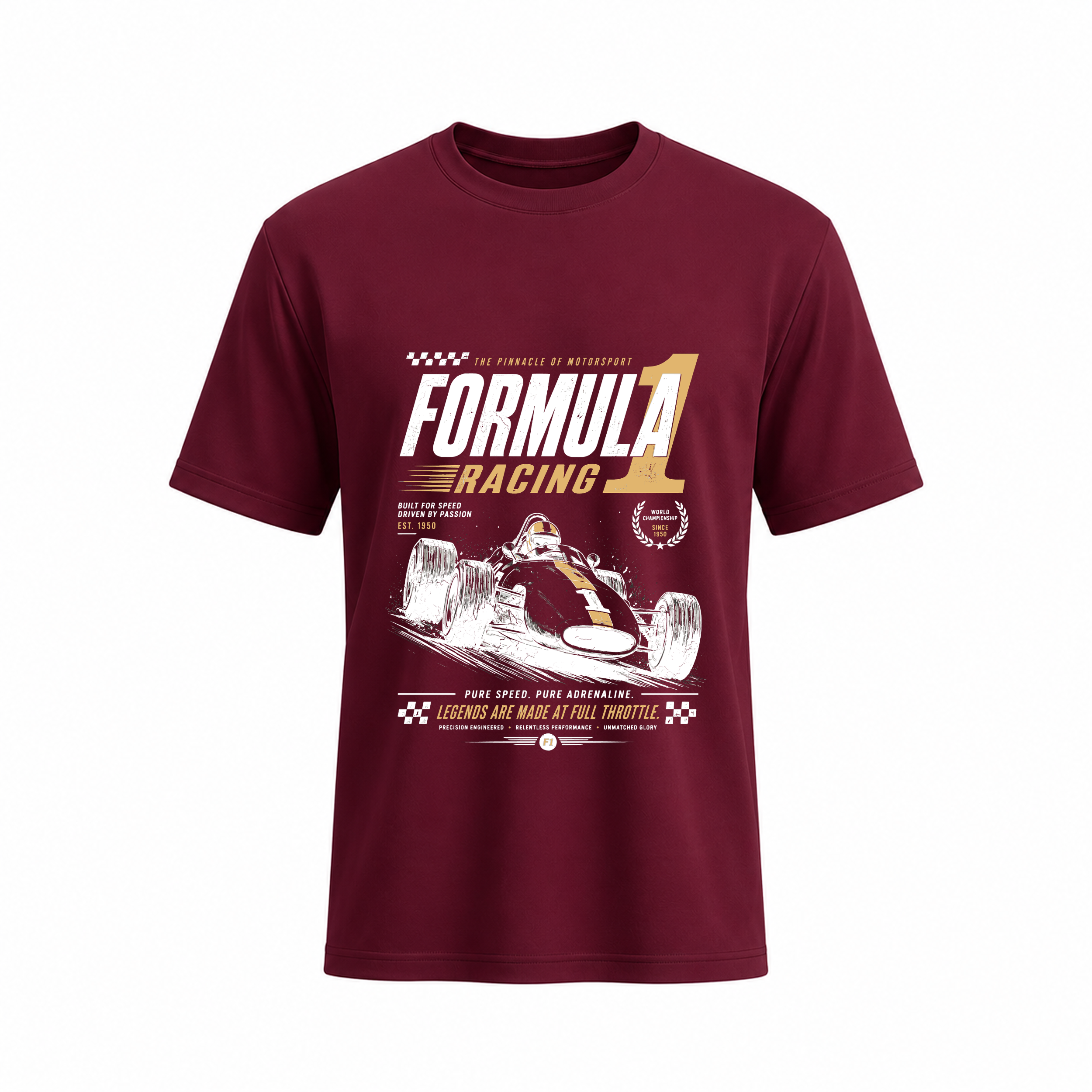 SIIEGE Formula Racing Soft Cotton T-Shirt For Men