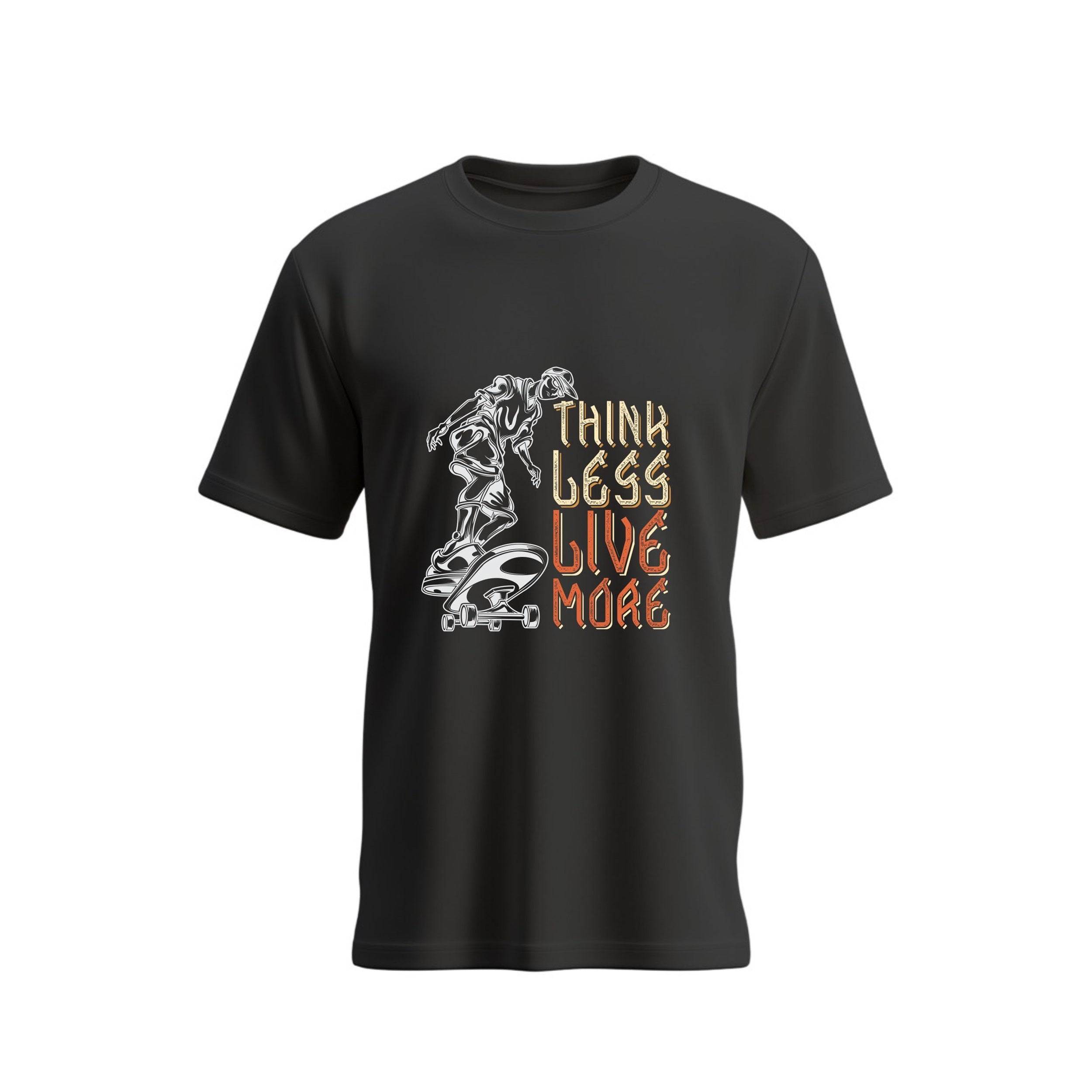 SIIEGE Think Less Live More  Cotton T-Shirt for Men